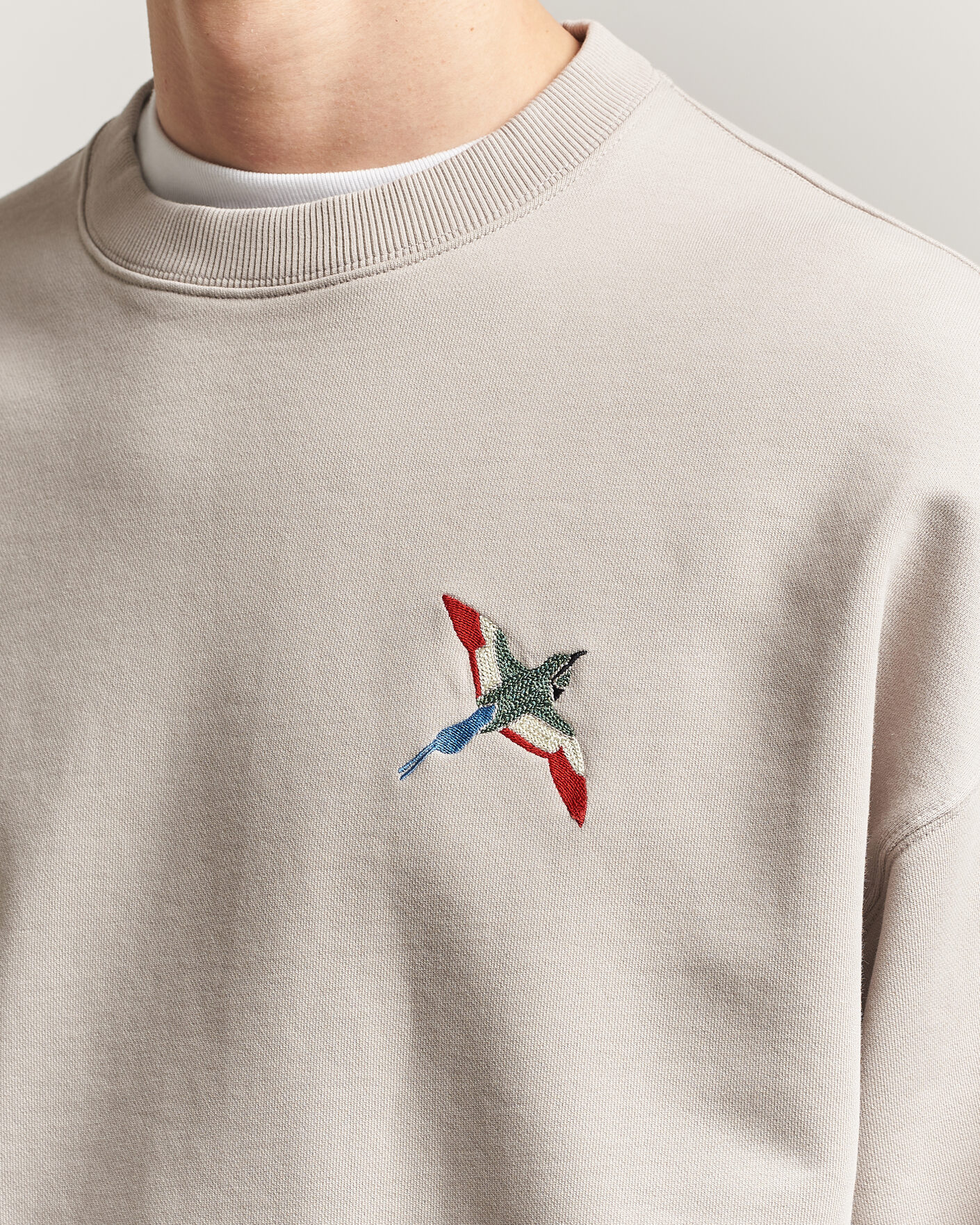 Herr | Tröjor | Axel Arigato | Micro Bee Bird Sweatshirt Stone