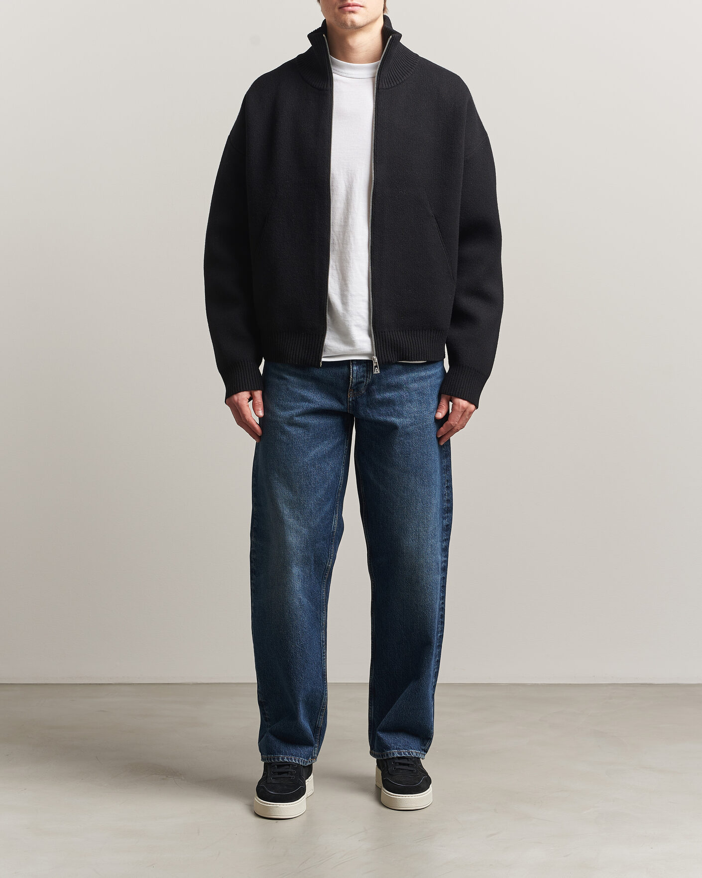 Herr | Tröjor | Axel Arigato | Core Zip-Up Sweater Black