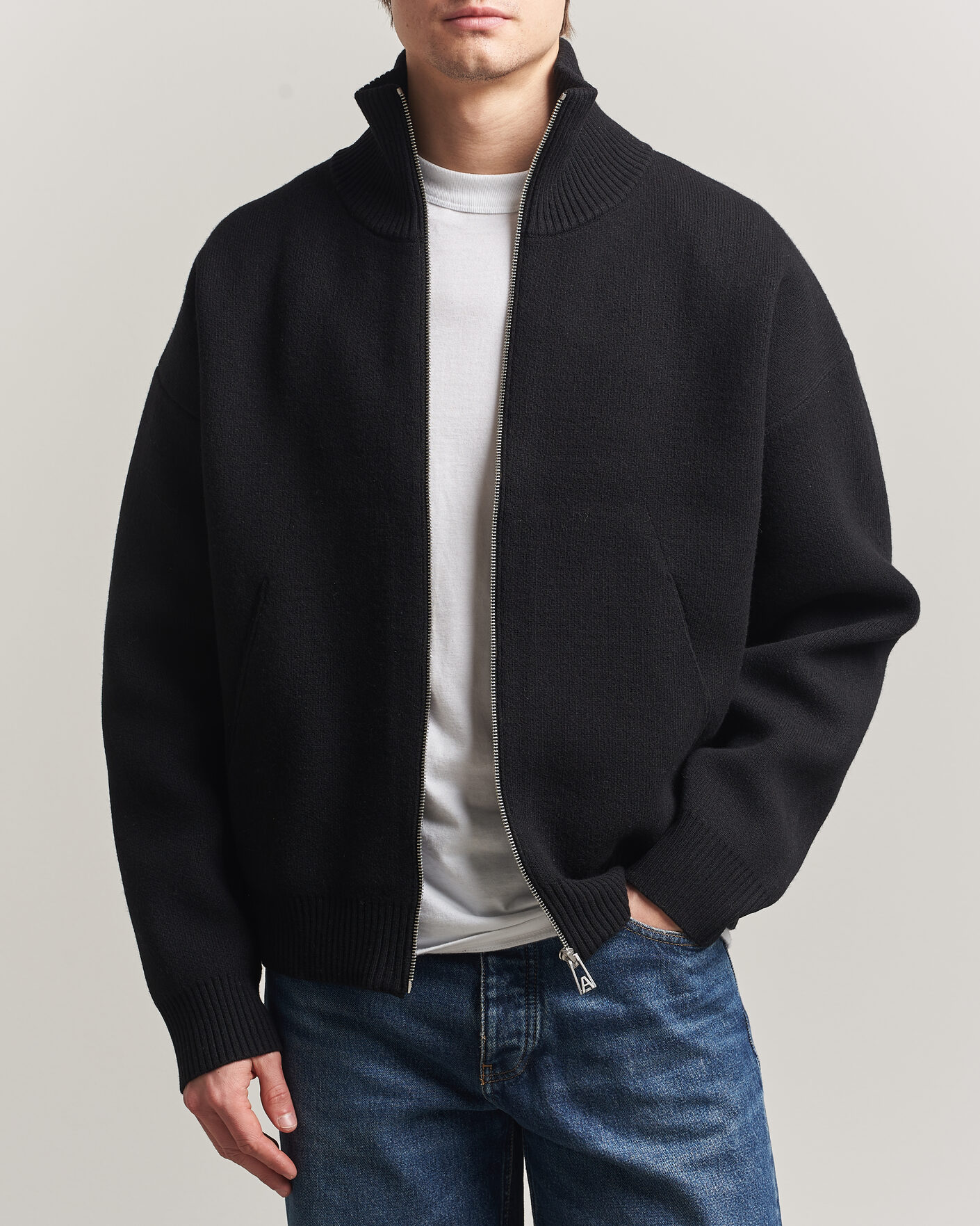 Herr | Tröjor | Axel Arigato | Core Zip-Up Sweater Black