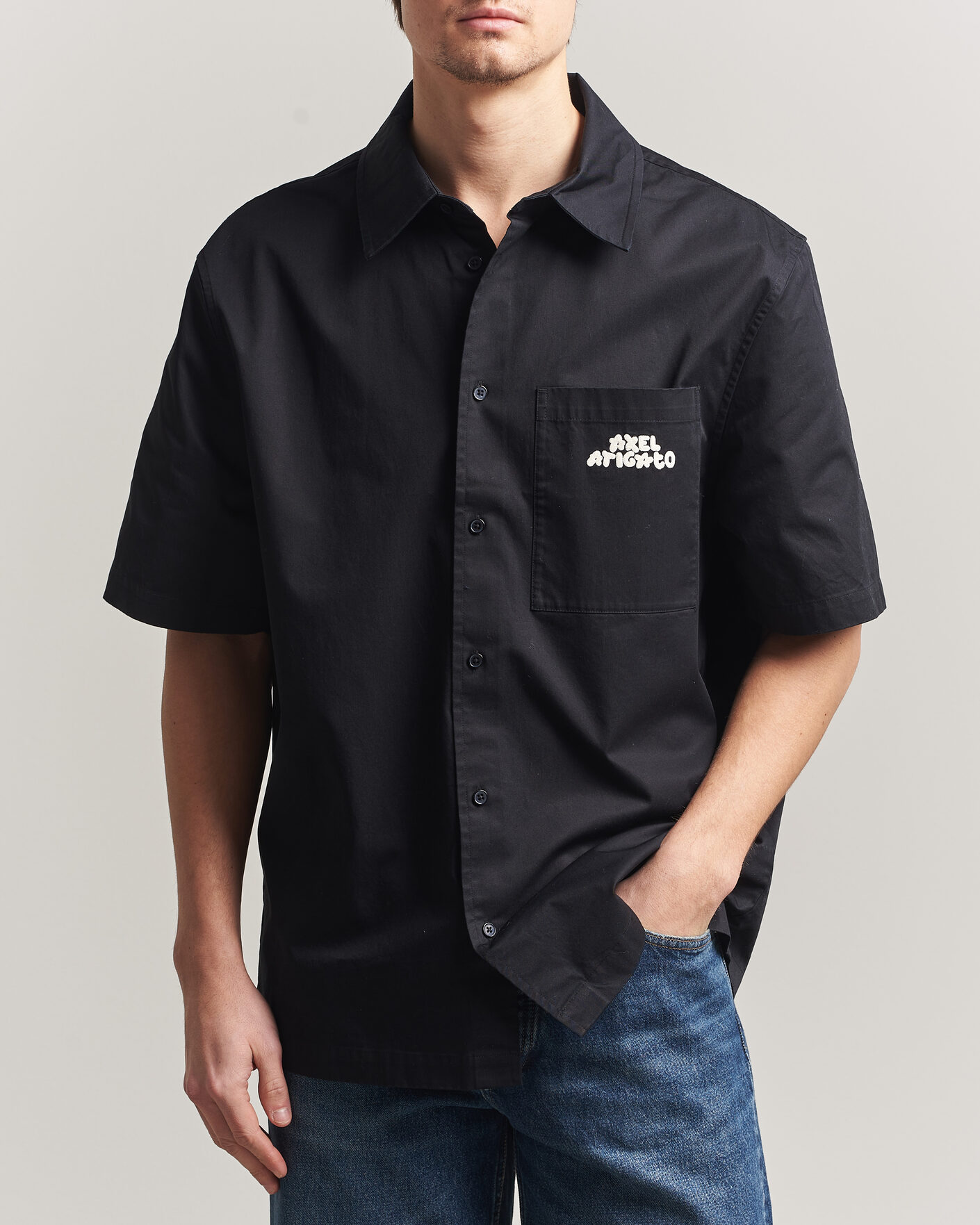 Herr | Skjortor | Axel Arigato | Drew Short Sleeve Shirt Black
