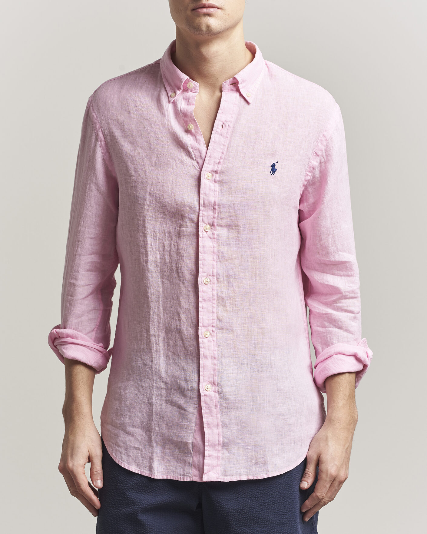 Herr | Skjortor | Polo Ralph Lauren | Slim Fit Linen Shirt Carmel Pink