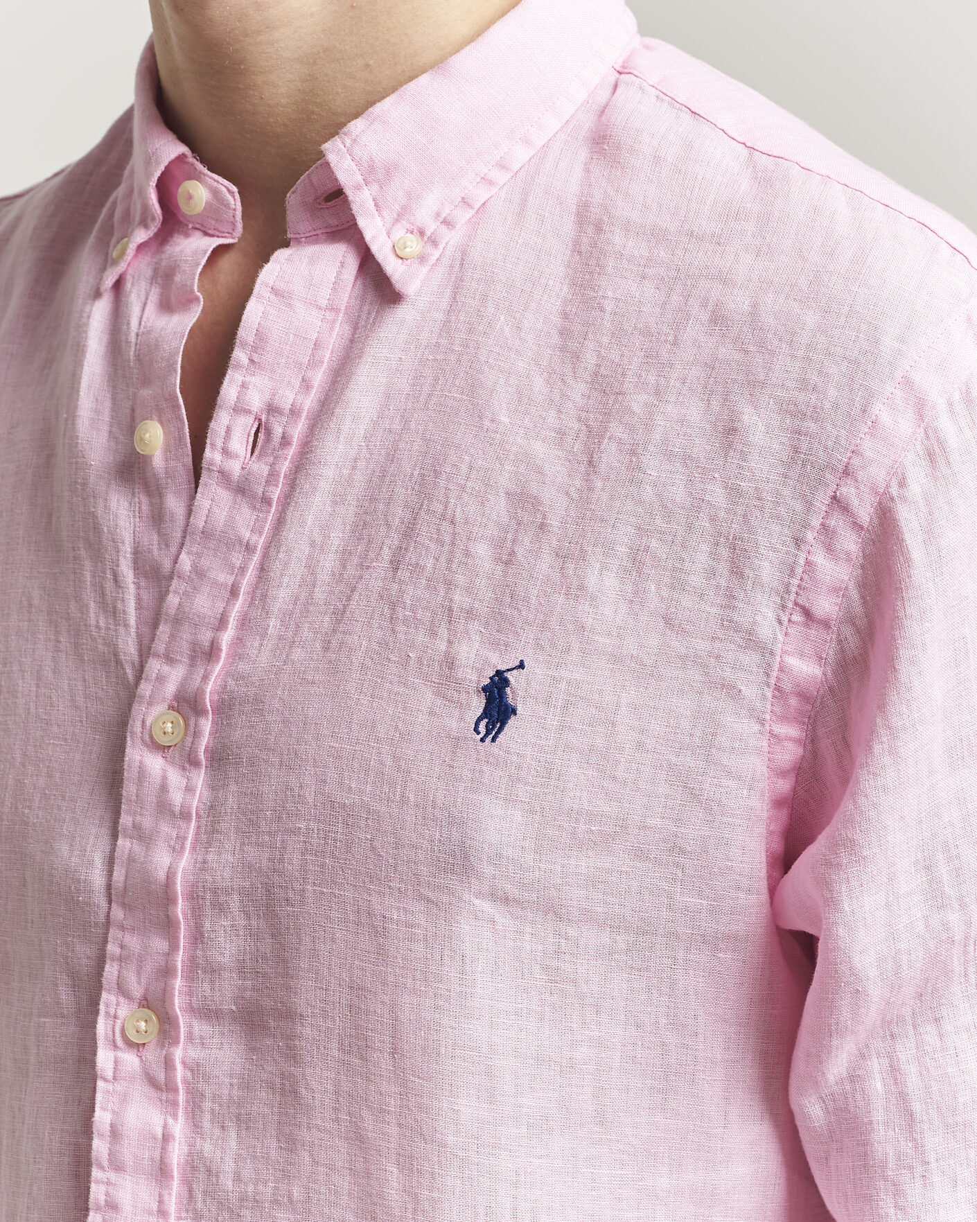 Herr | Skjortor | Polo Ralph Lauren | Slim Fit Linen Shirt Carmel Pink