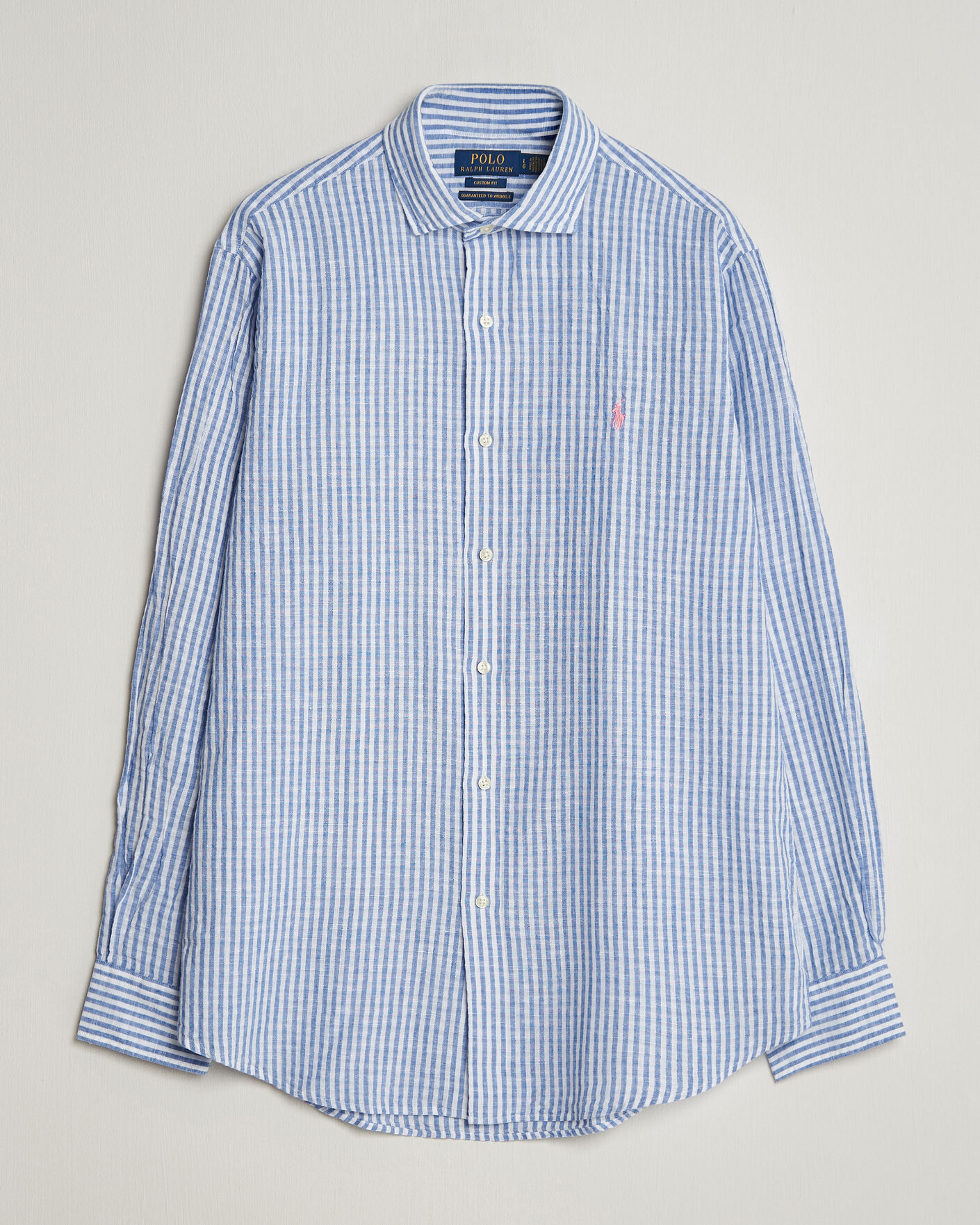 Herr | Skjortor | Polo Ralph Lauren | Cotton/Linen Seersucker Shirt Blue/White