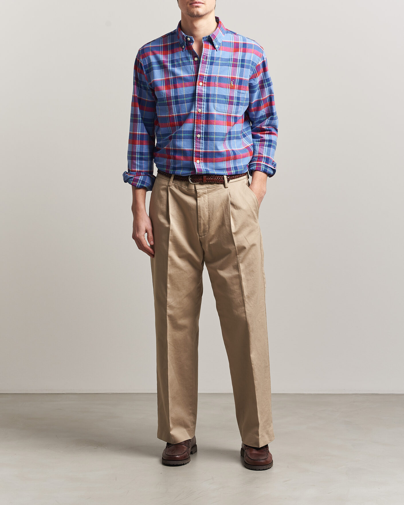 Herr | Skjortor | Polo Ralph Lauren | Custom Fit Check Oxford Shirt Blue Multi