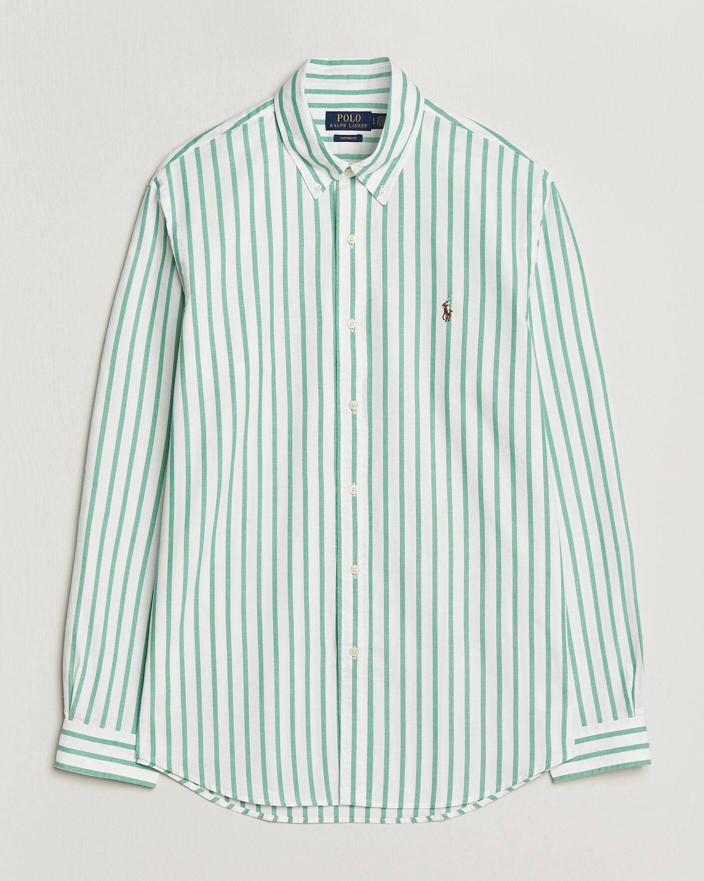 Herr | Skjortor | Polo Ralph Lauren | Custom Fit Striped Oxford Shirt Green