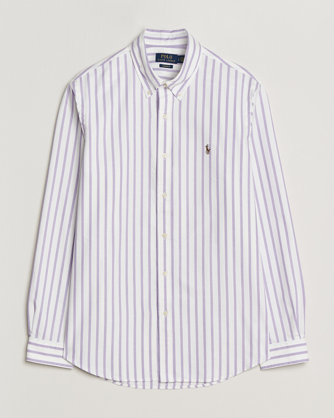 Herr | Skjortor | Polo Ralph Lauren | Custom Fit Striped Oxford Shirt Purple