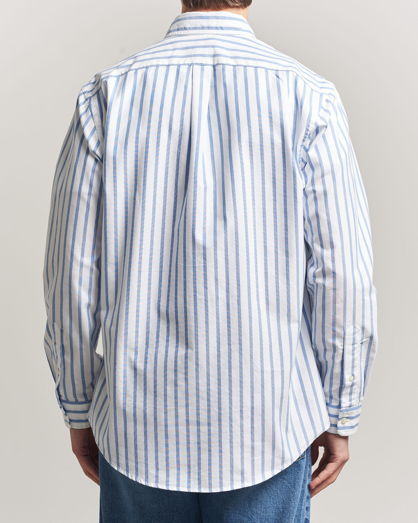 Herr | Skjortor | Polo Ralph Lauren | Custom Fit Striped Oxford Shirt Blue