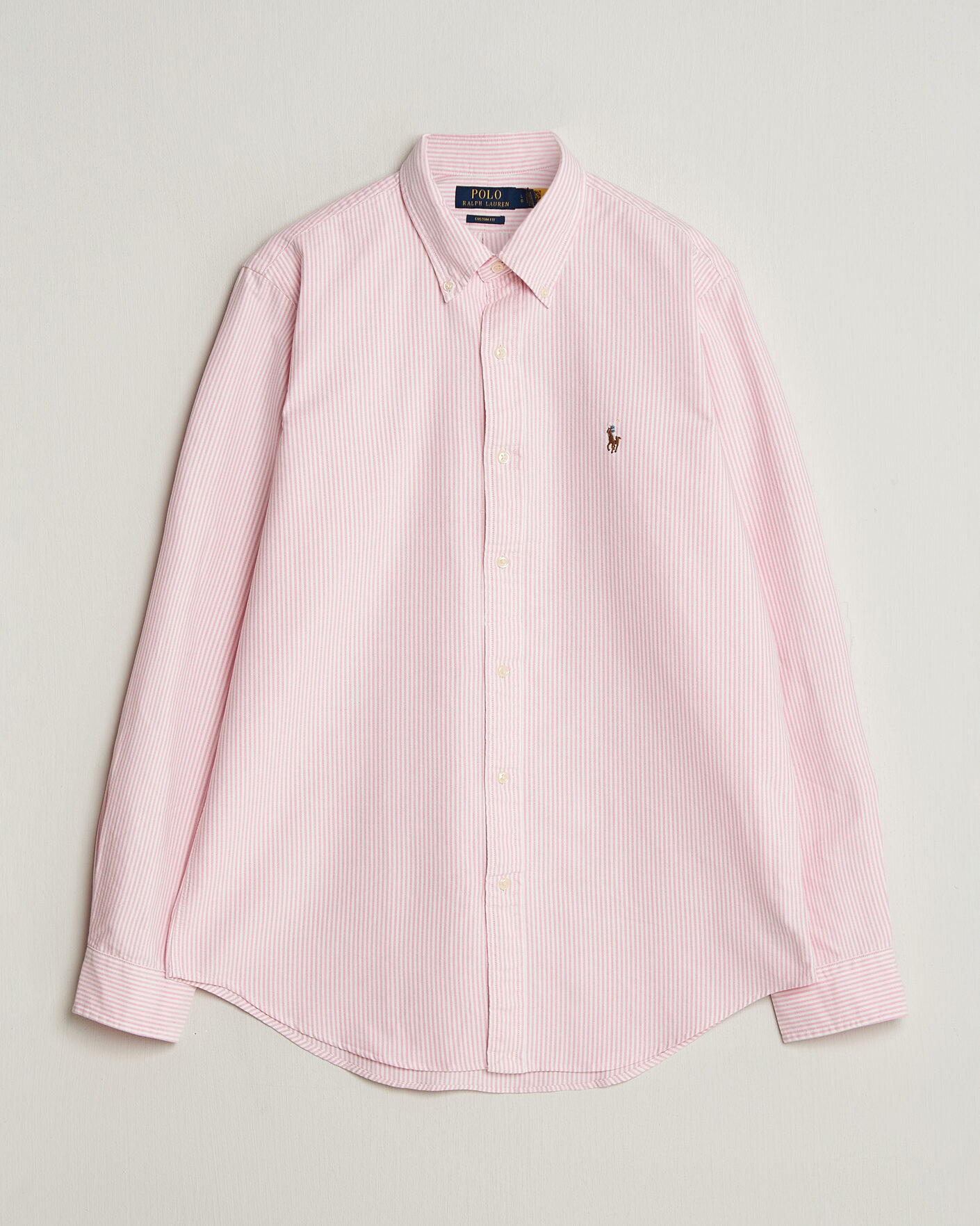 Herr | Skjortor | Polo Ralph Lauren | Custom Fit Micro Striped Oxford Shirt Pink