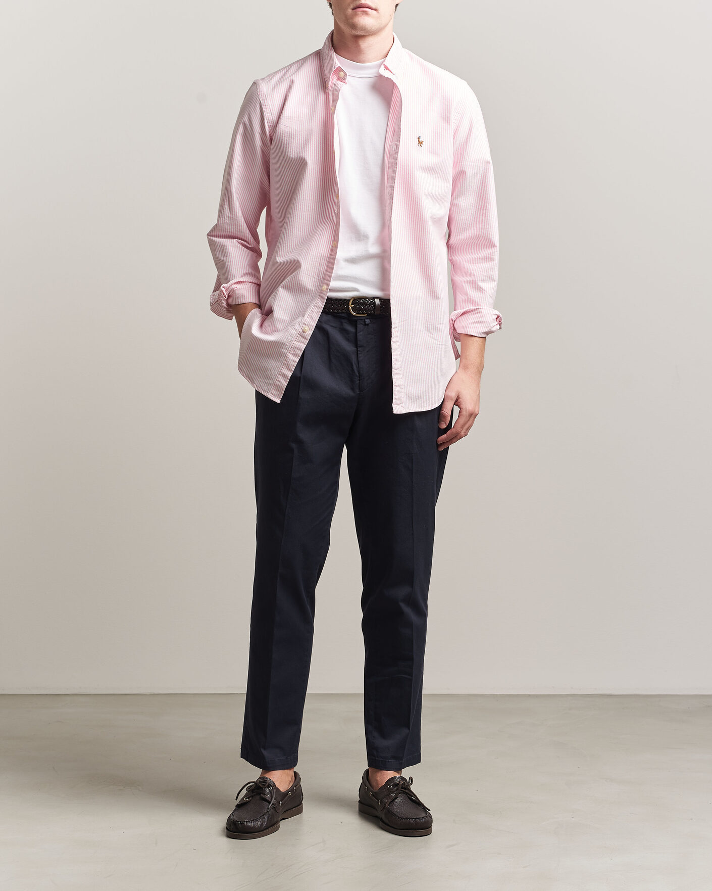 Herr | Skjortor | Polo Ralph Lauren | Custom Fit Micro Striped Oxford Shirt Pink