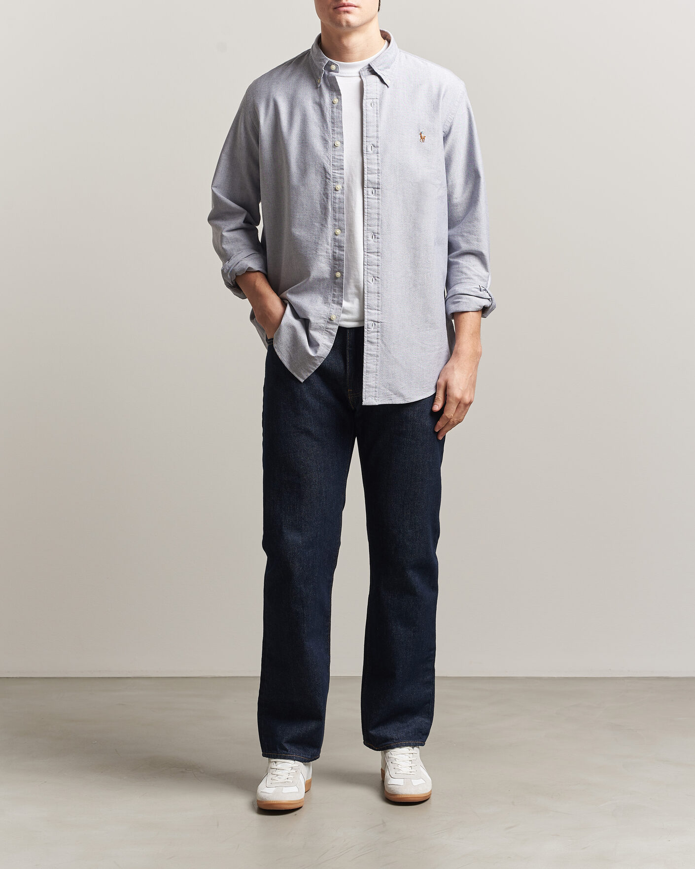 Herr | Skjortor | Polo Ralph Lauren | Custom Fit Oxford Shirt Navy