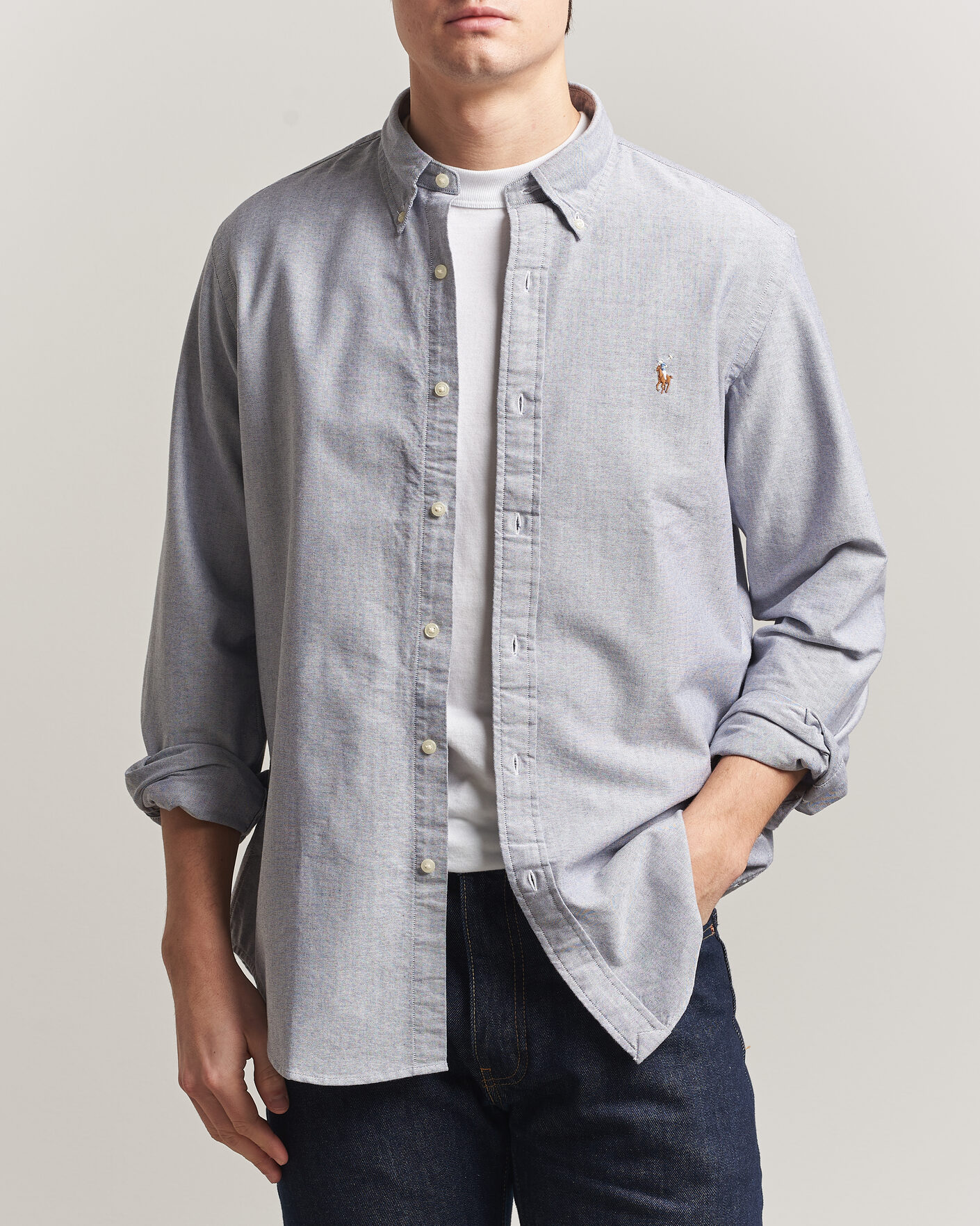 Herr | Skjortor | Polo Ralph Lauren | Custom Fit Oxford Shirt Navy