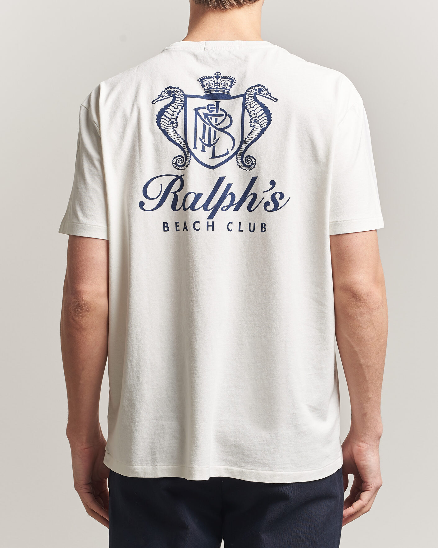 Herr | T-Shirts | Polo Ralph Lauren | Ralph's Beach Club Back Print Tee White