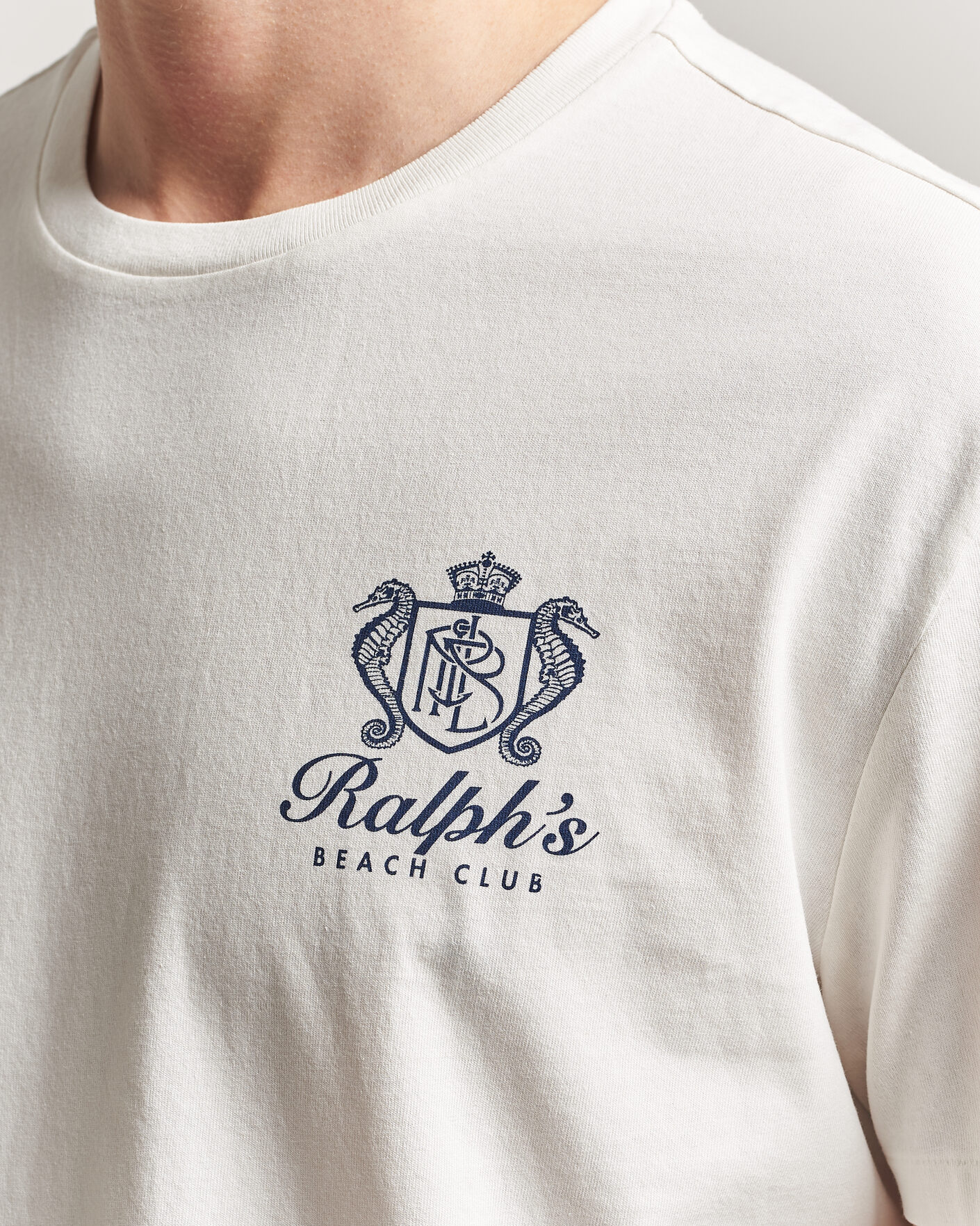 Herr | T-Shirts | Polo Ralph Lauren | Ralph's Beach Club Back Print Tee White