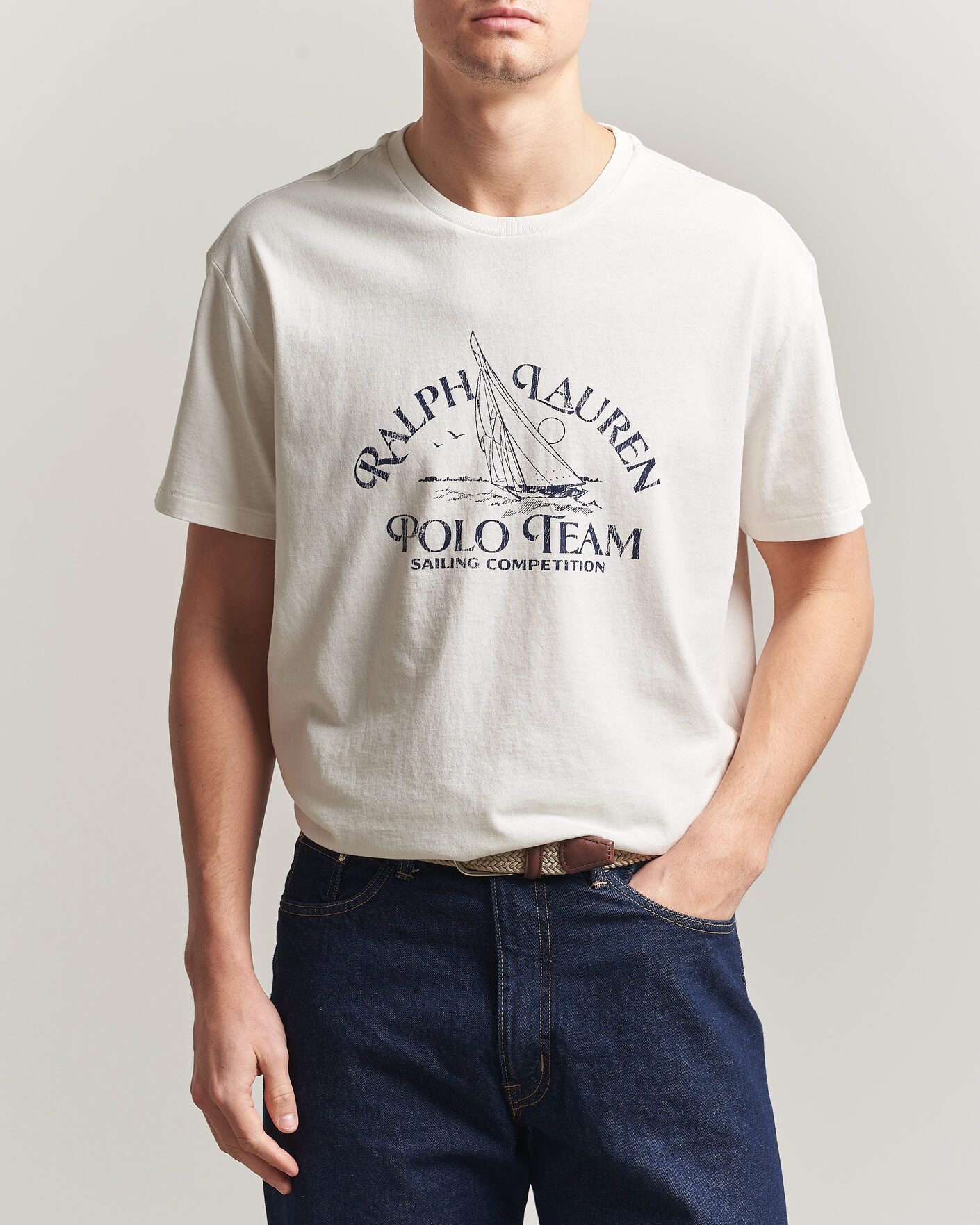 Herr | T-Shirts | Polo Ralph Lauren | Ralph's Beach Club Printed Tee Deckwash White