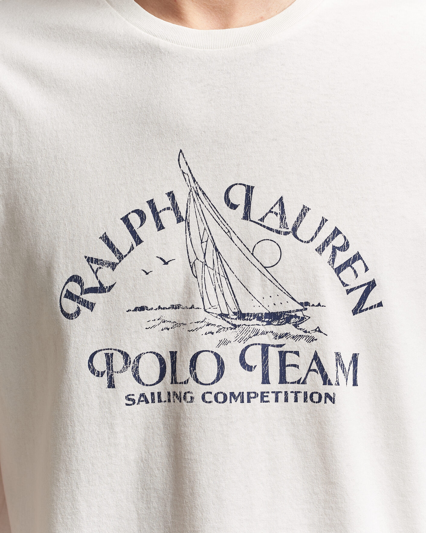 Herr | T-Shirts | Polo Ralph Lauren | Ralph's Beach Club Printed Tee Deckwash White