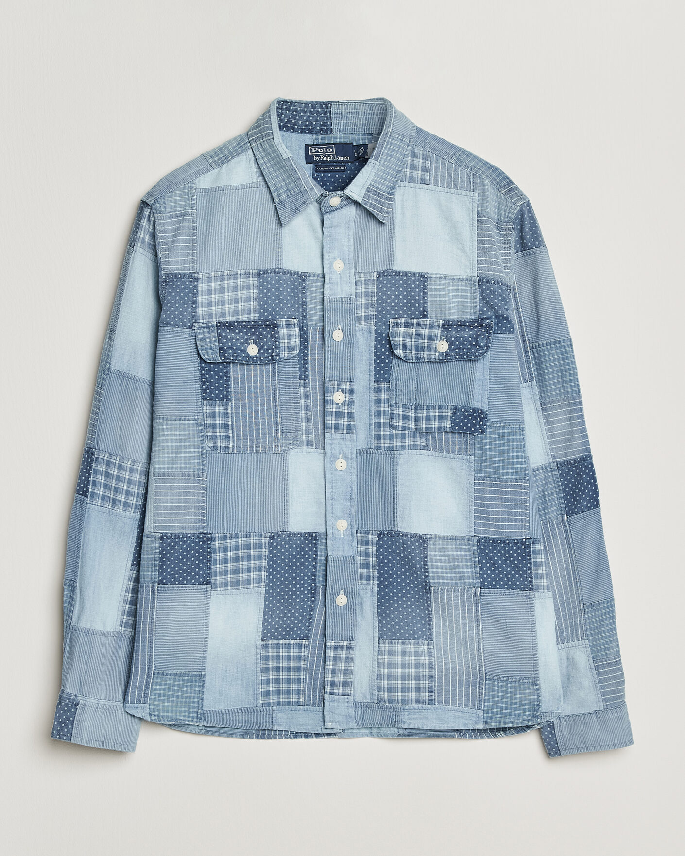 Herr | Skjortor | Polo Ralph Lauren | Indigo Patchwork Shirt Blue