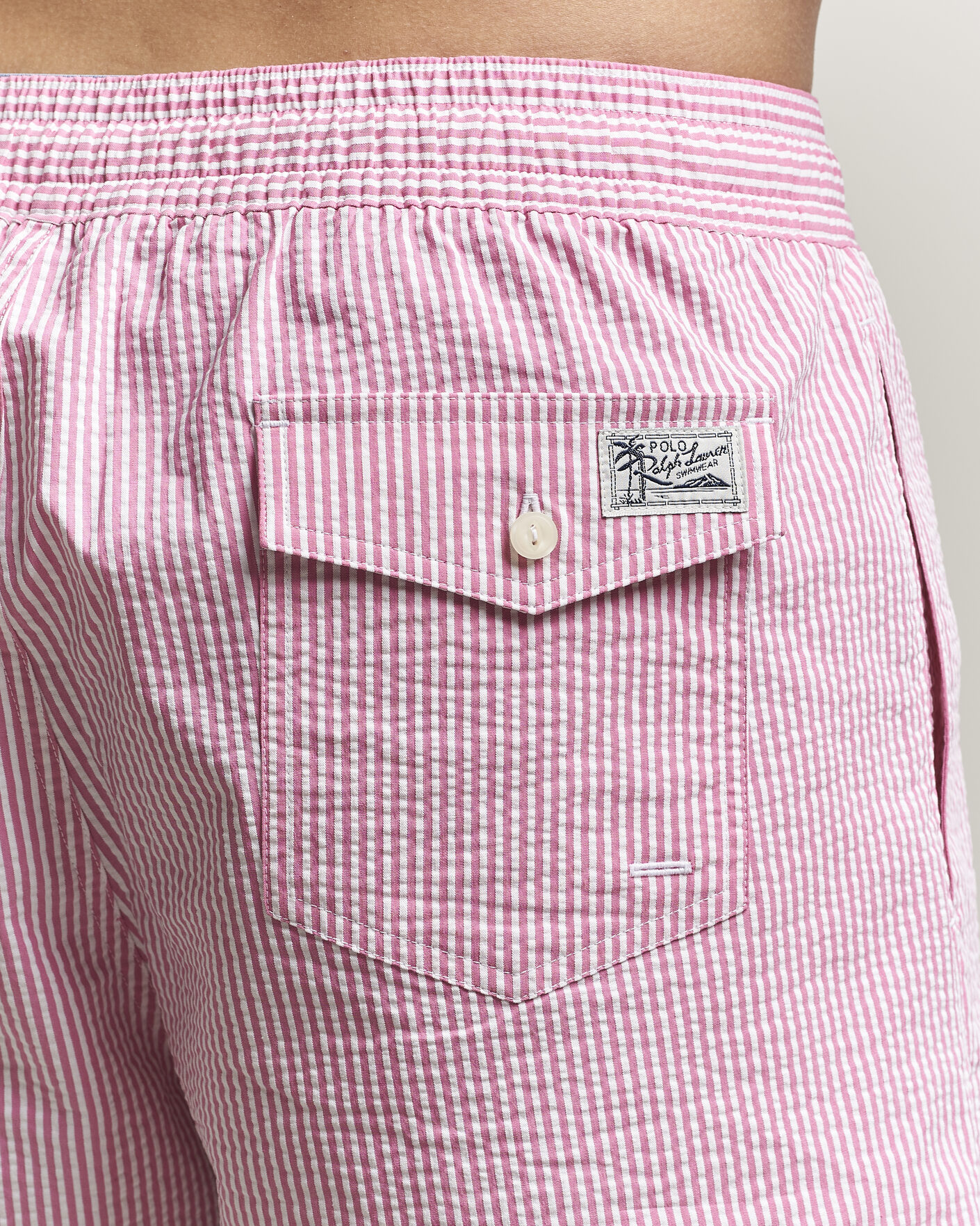 Herr | Badbyxor | Polo Ralph Lauren | Traveler Mid Trunk Seersucker Rose