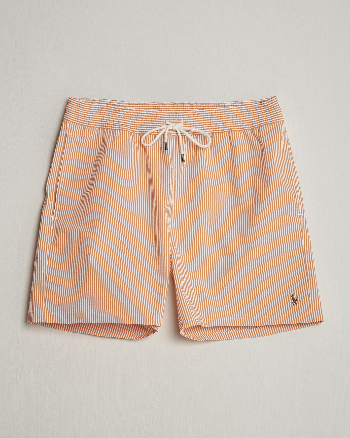 Herr | Badbyxor | Polo Ralph Lauren | Traveler Mid Trunk Seersucker Peach