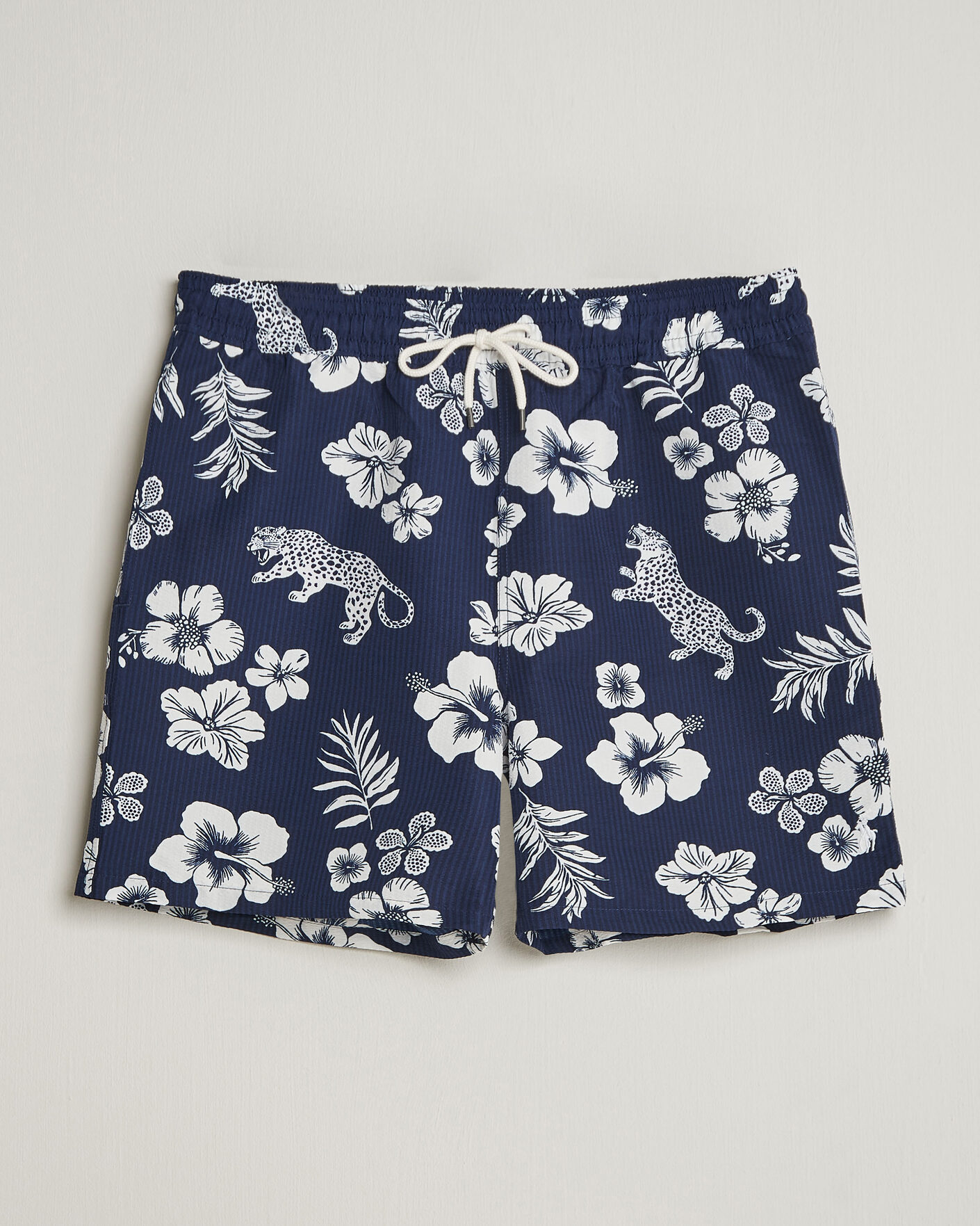 Herr | Badbyxor | Polo Ralph Lauren | Traveler Mid Trunk Seersucker Jaguar Tropical