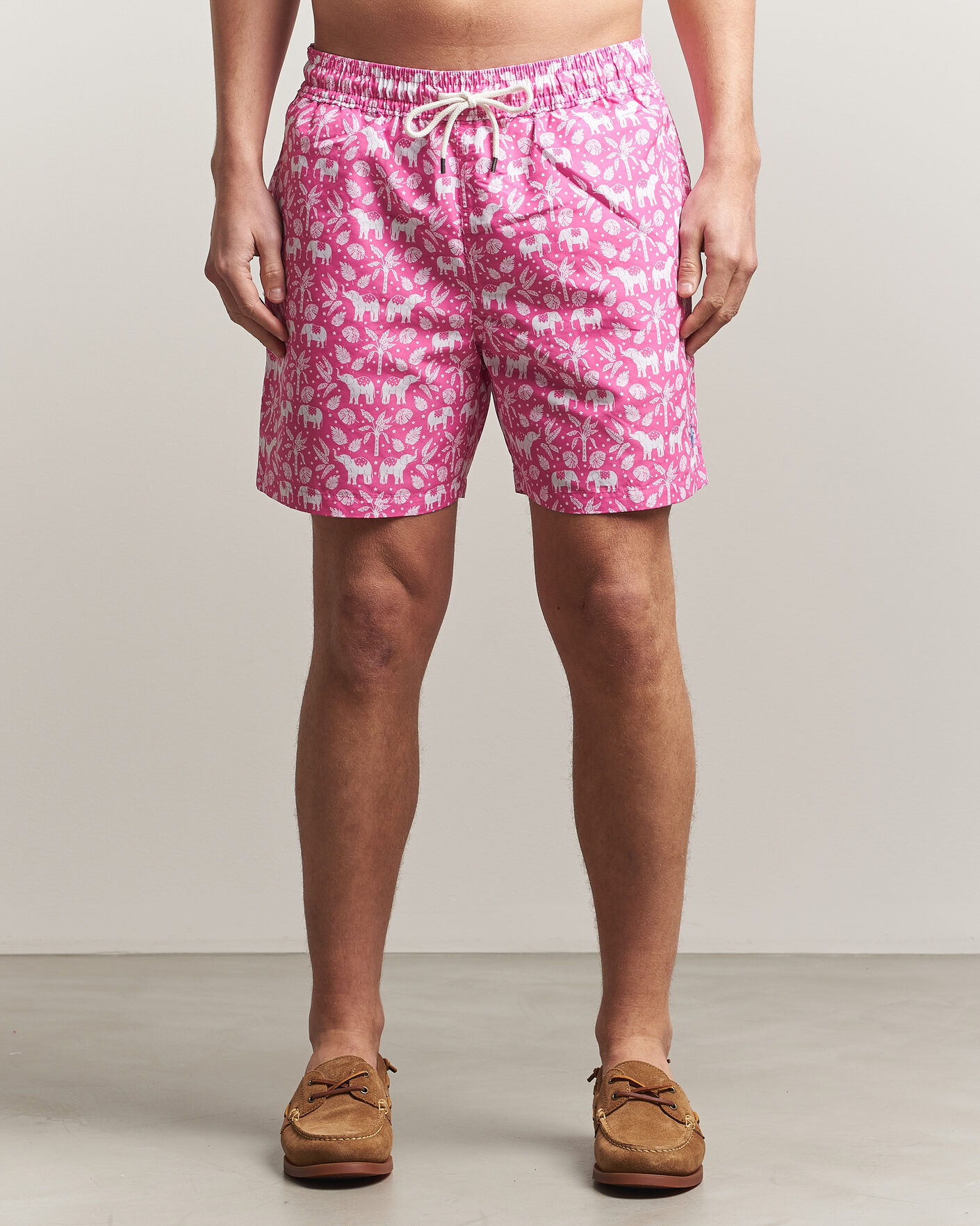 Herr | Badbyxor | Polo Ralph Lauren | Traveler Print Mid Trunk Pink