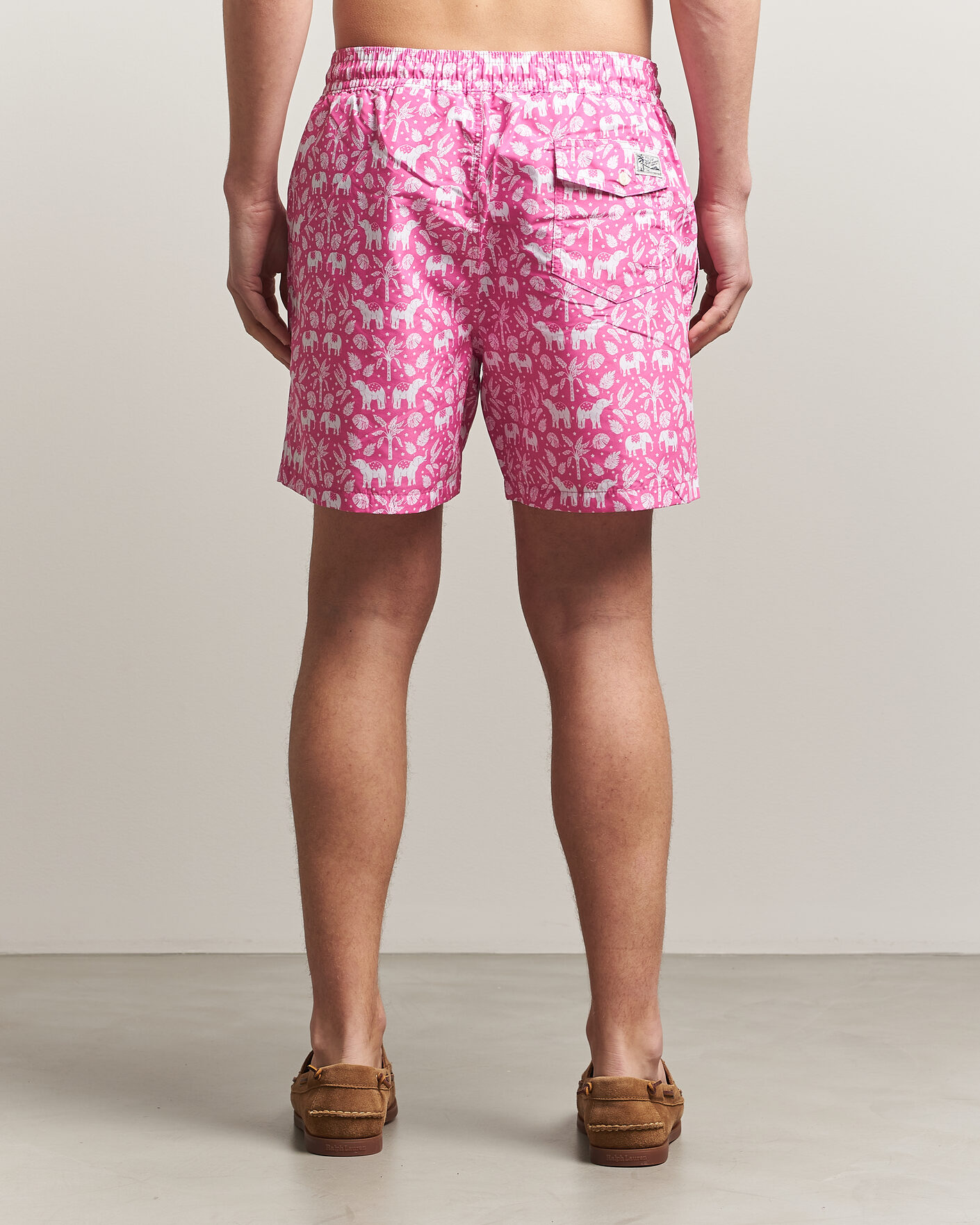Herr | Badbyxor | Polo Ralph Lauren | Traveler Print Mid Trunk Pink