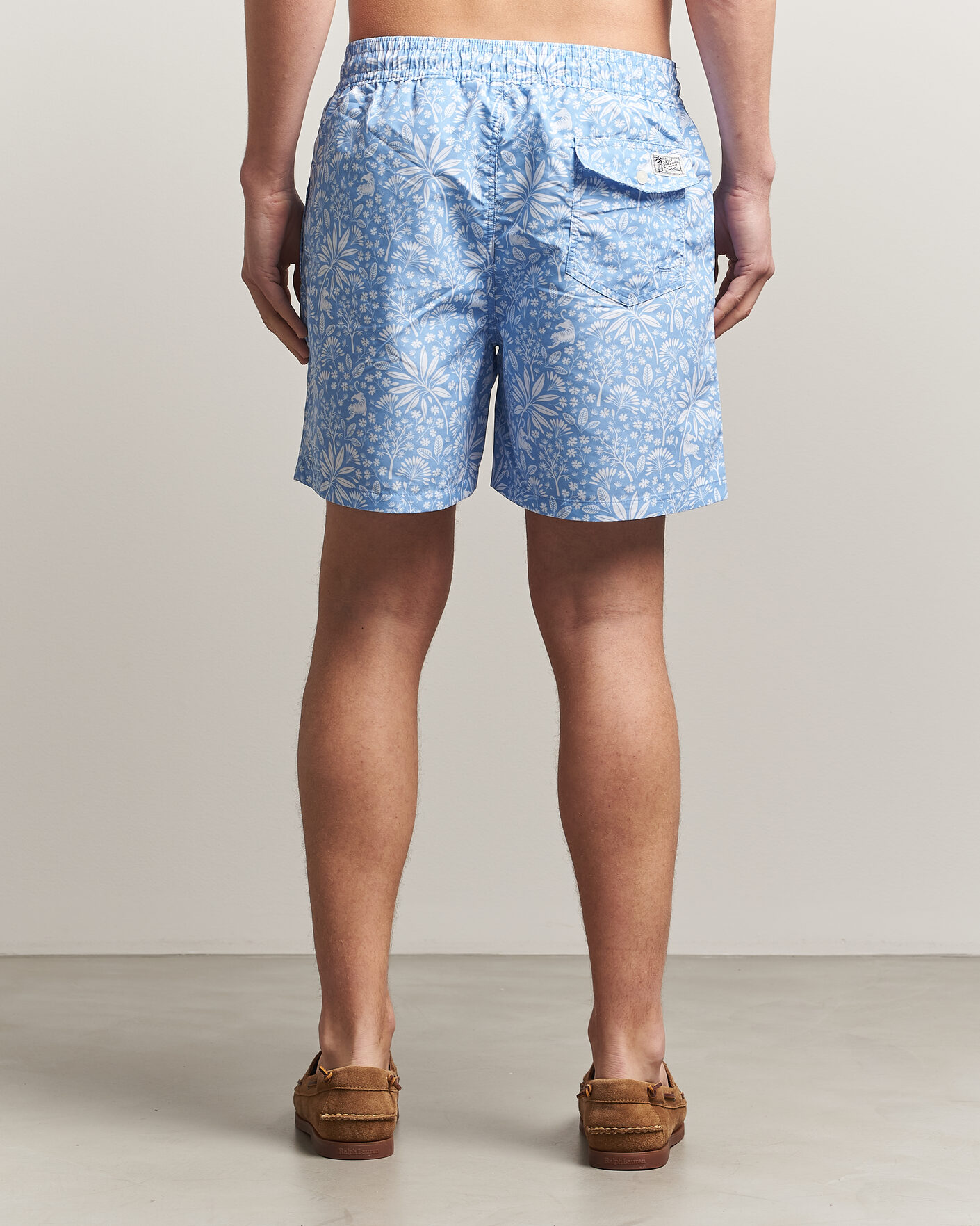 Herr | Badbyxor | Polo Ralph Lauren | Traveler Print Mid Trunk Blue