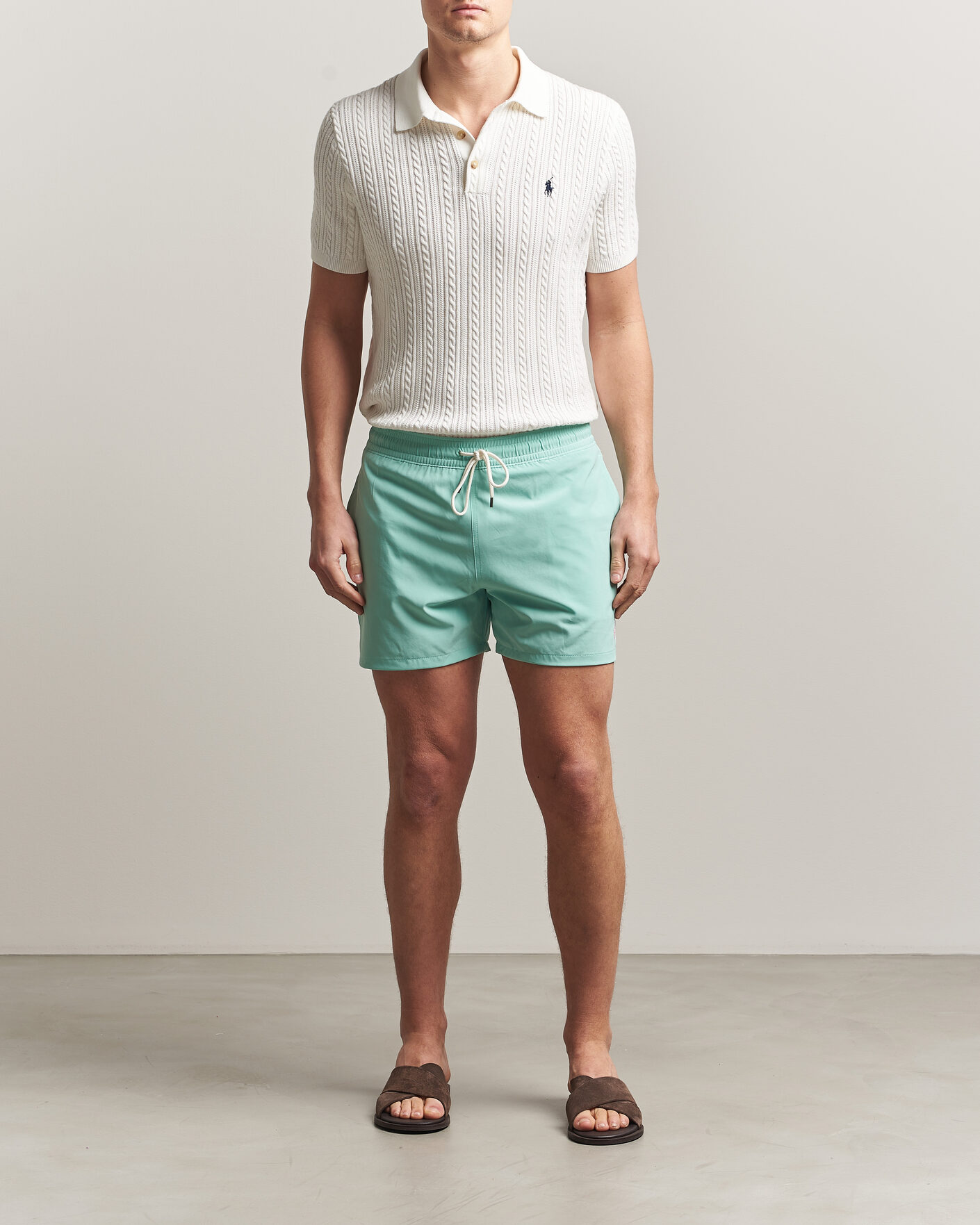 Herr | Badbyxor | Polo Ralph Lauren | Traveler Slim Trunk Celadon