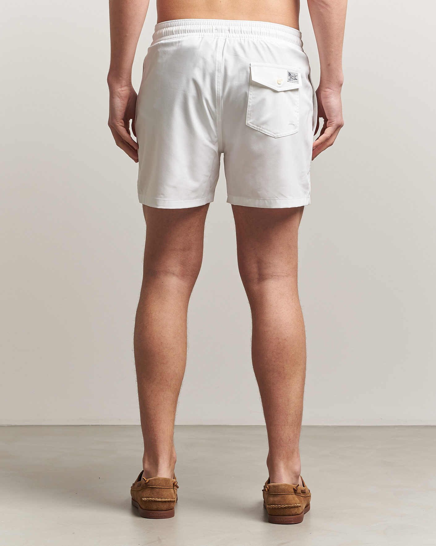 Herr | Badbyxor | Polo Ralph Lauren | Traveler Slim Trunk White