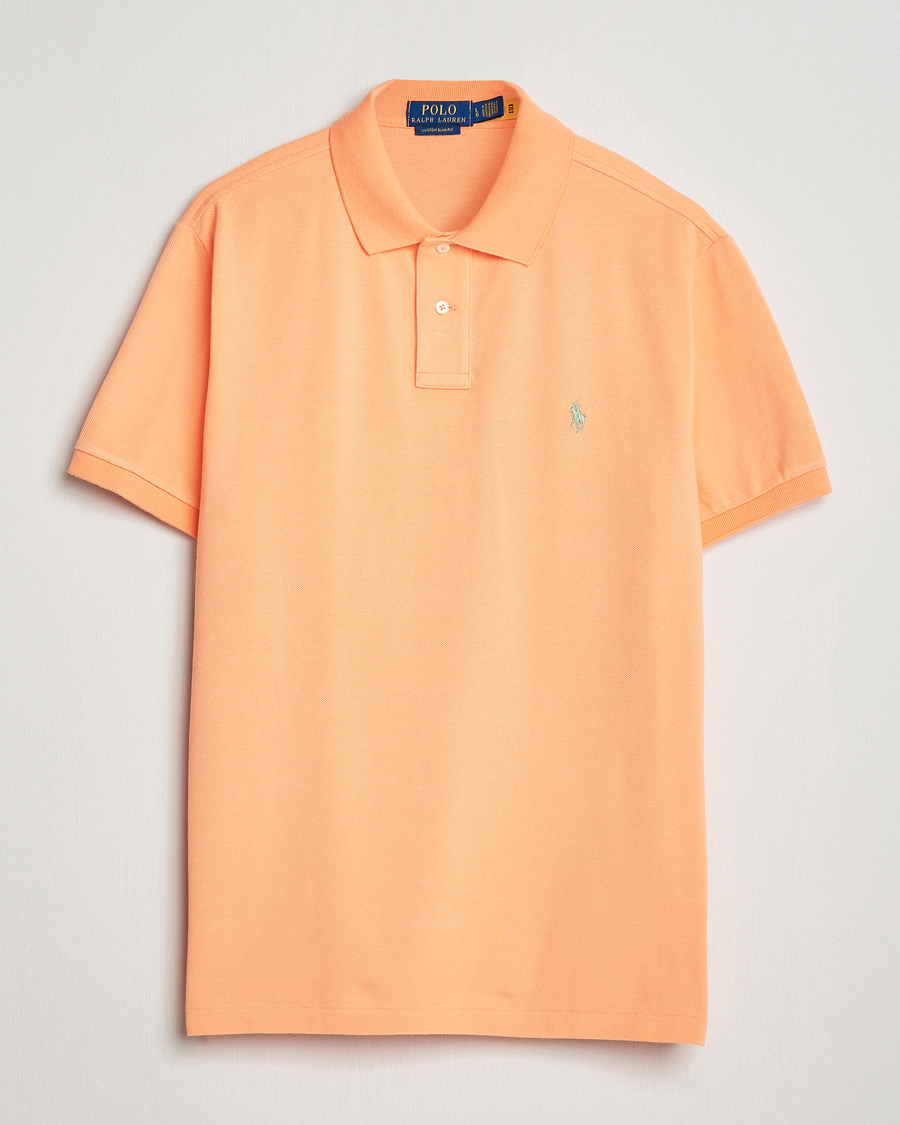 Herr | Pikéer | Polo Ralph Lauren | Custom Slim Fit Polo Pompano Orange
