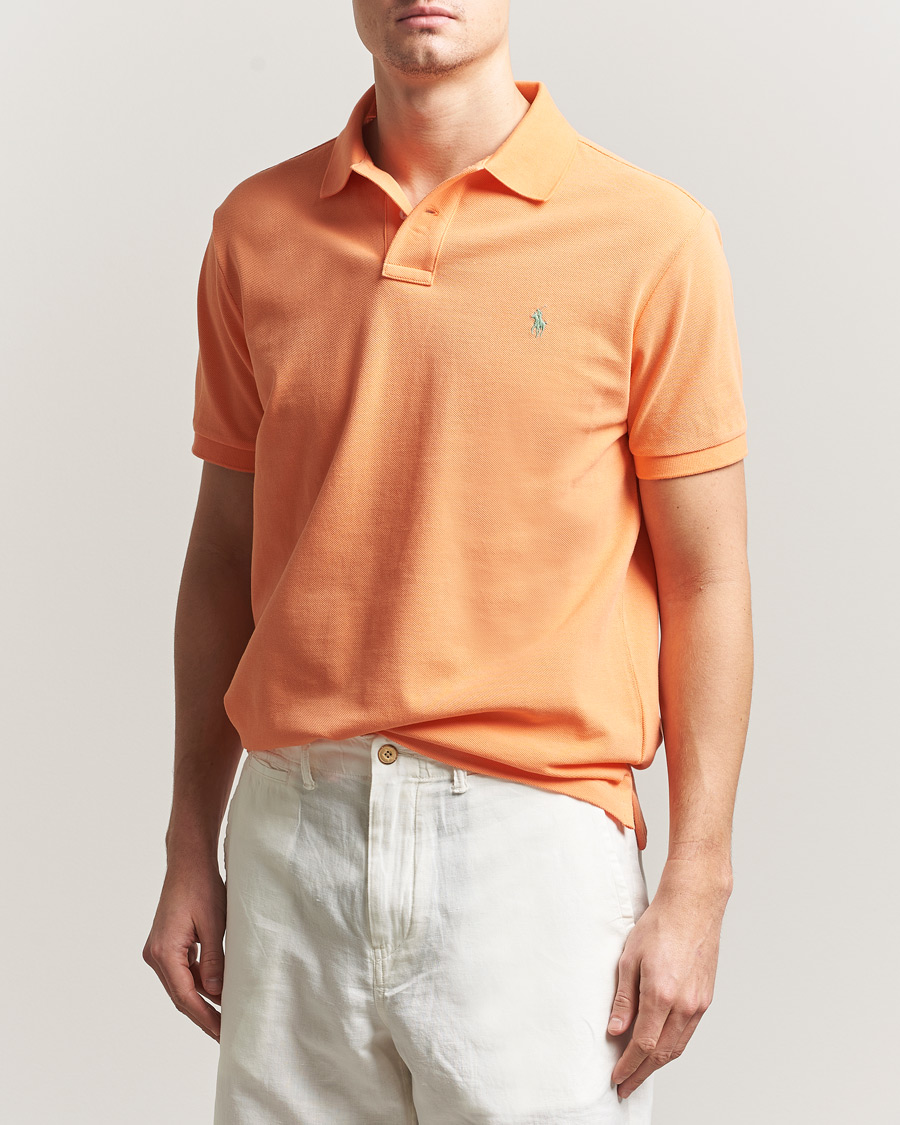 Herr | Pikéer | Polo Ralph Lauren | Custom Slim Fit Polo Pompano Orange