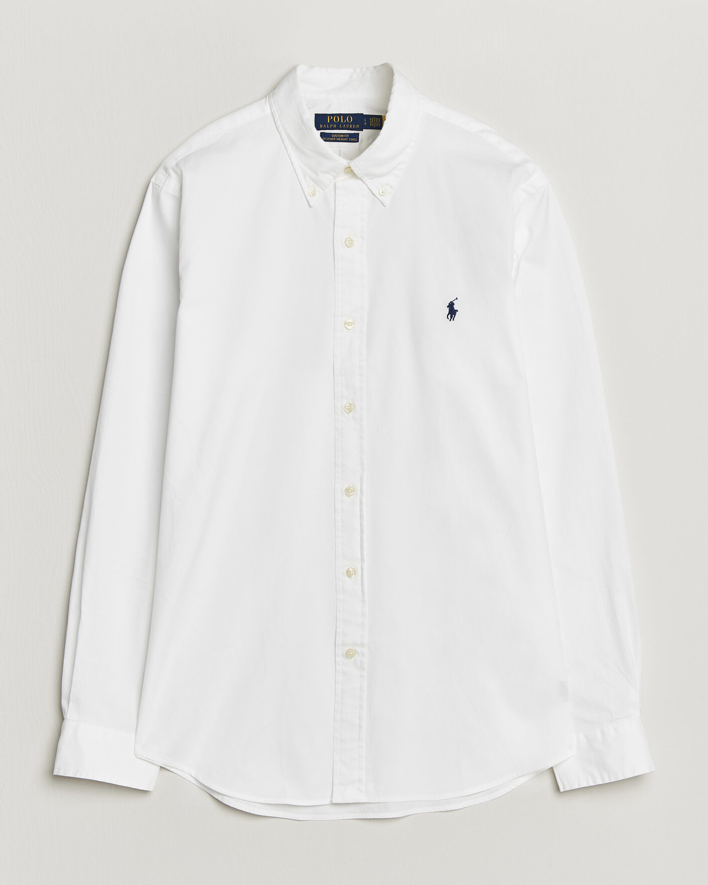 Herr | Skjortor | Polo Ralph Lauren | Custom Fit Garment Twill Shirt White