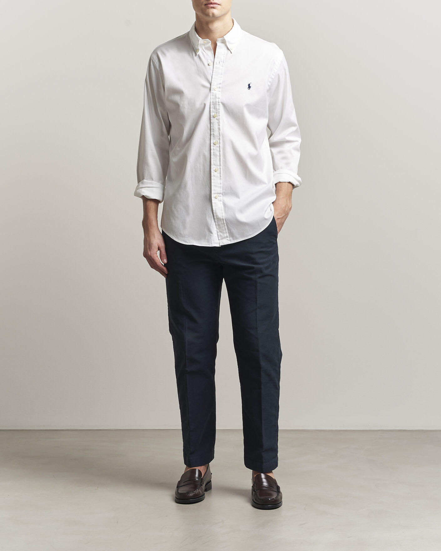 Herr | Skjortor | Polo Ralph Lauren | Custom Fit Garment Twill Shirt White
