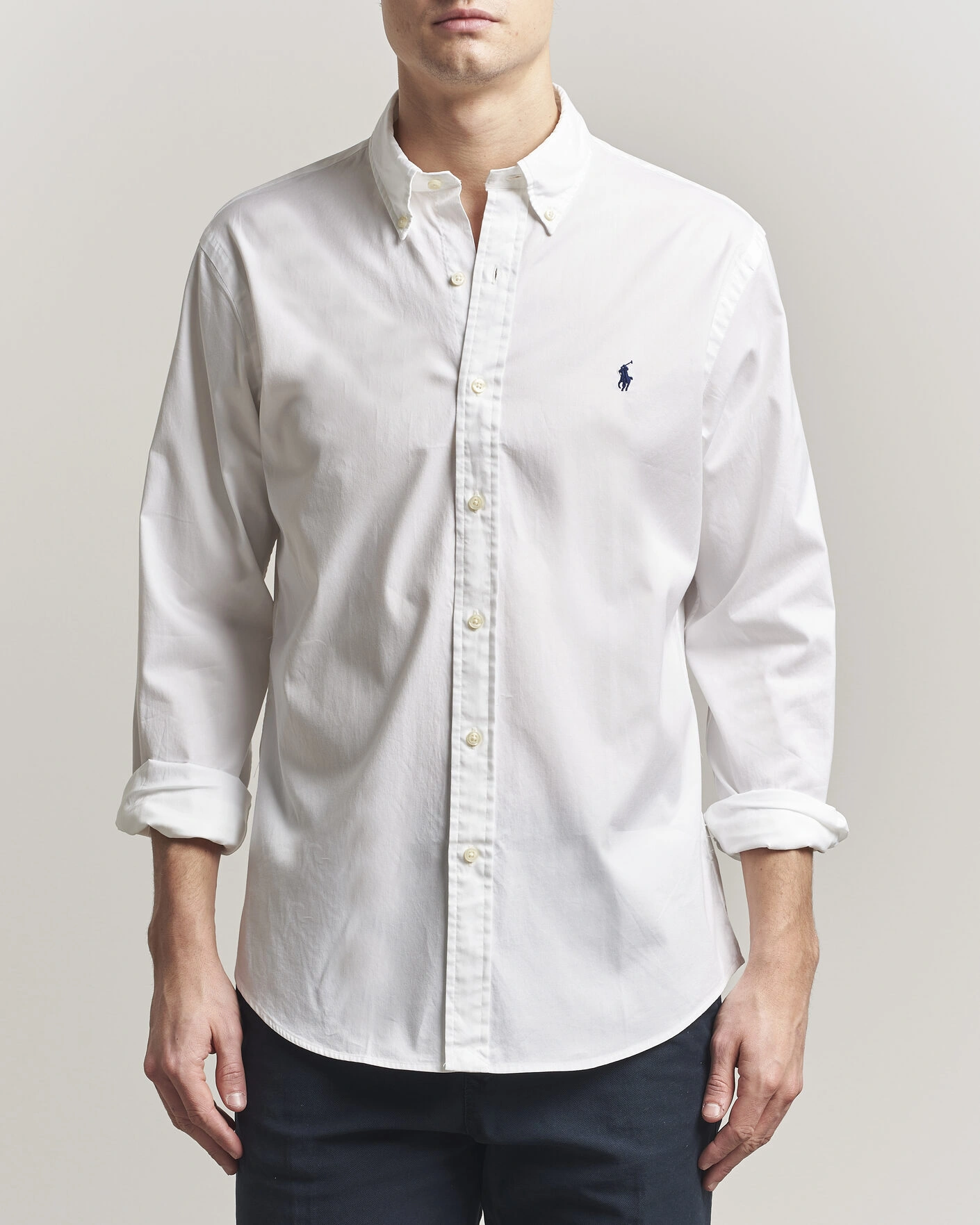 Herr | Skjortor | Polo Ralph Lauren | Custom Fit Garment Twill Shirt White