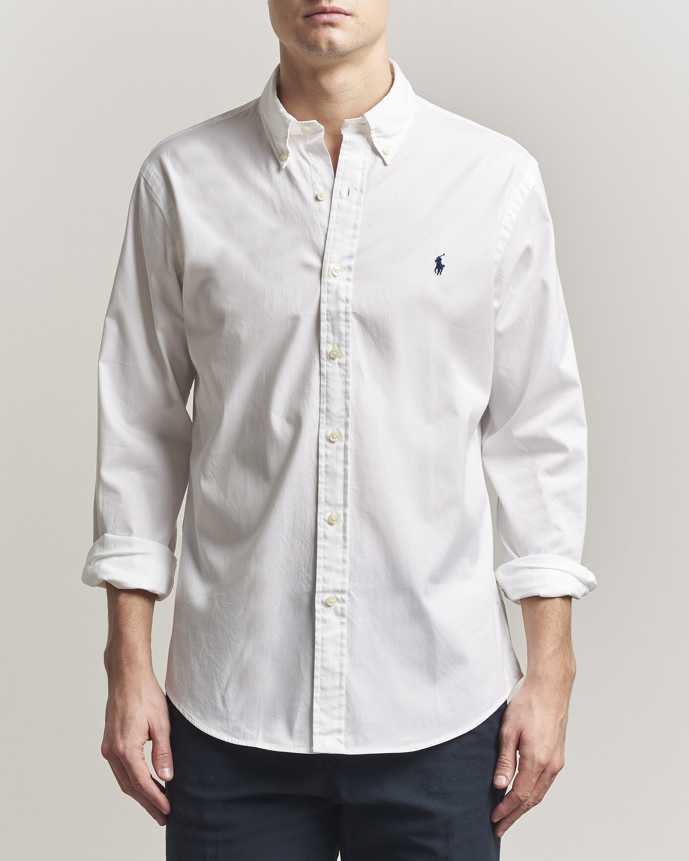 Herr | Skjortor | Polo Ralph Lauren | Custom Fit Garment Twill Shirt White
