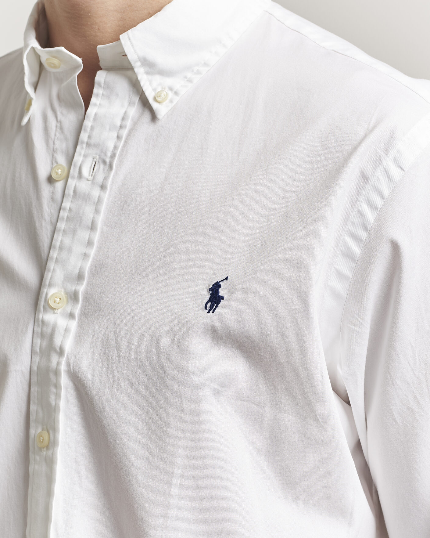 Herr | Skjortor | Polo Ralph Lauren | Custom Fit Garment Twill Shirt White