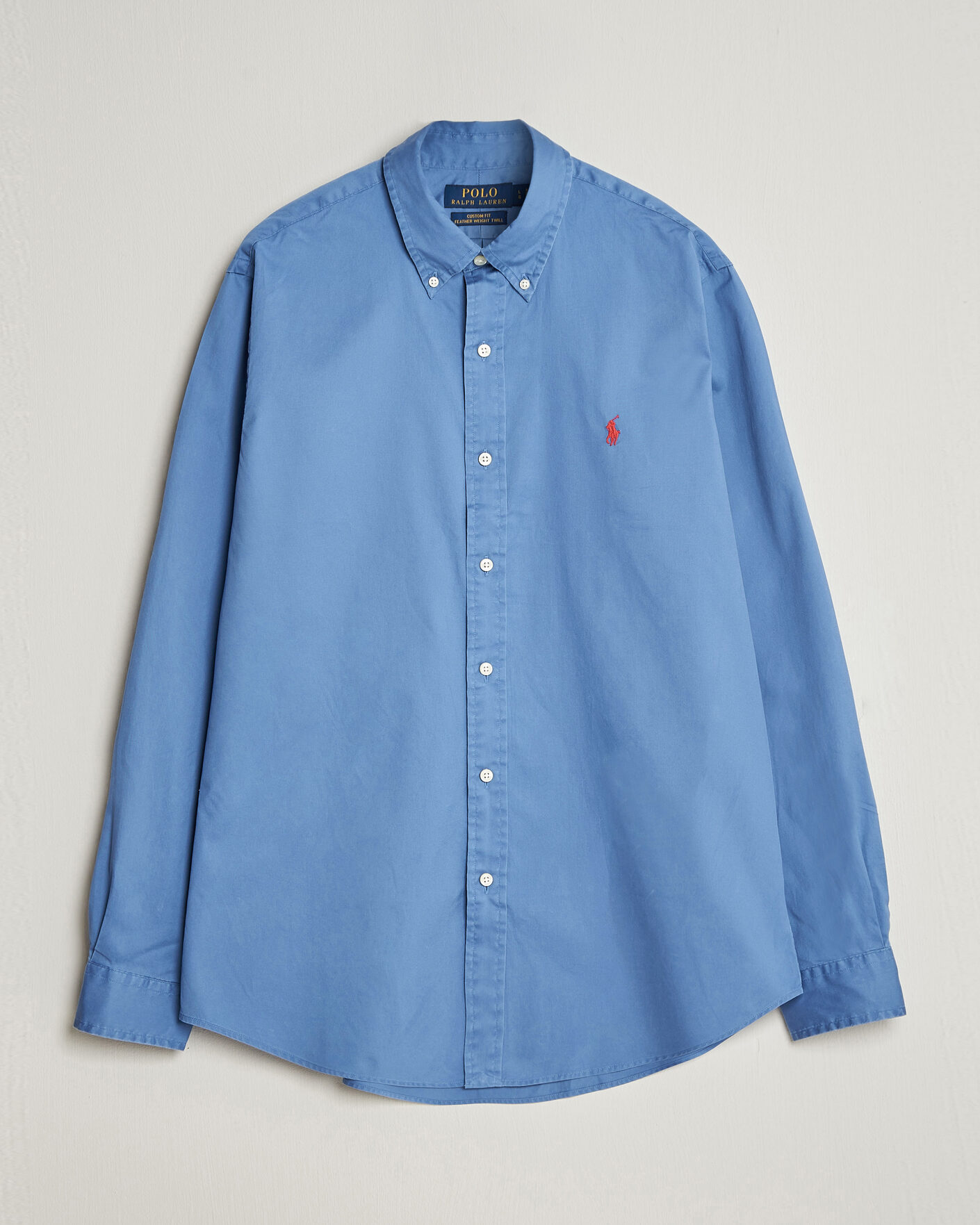 Herr | Skjortor | Polo Ralph Lauren | Custom Fit Garment Twill Shirt Nimes Blue