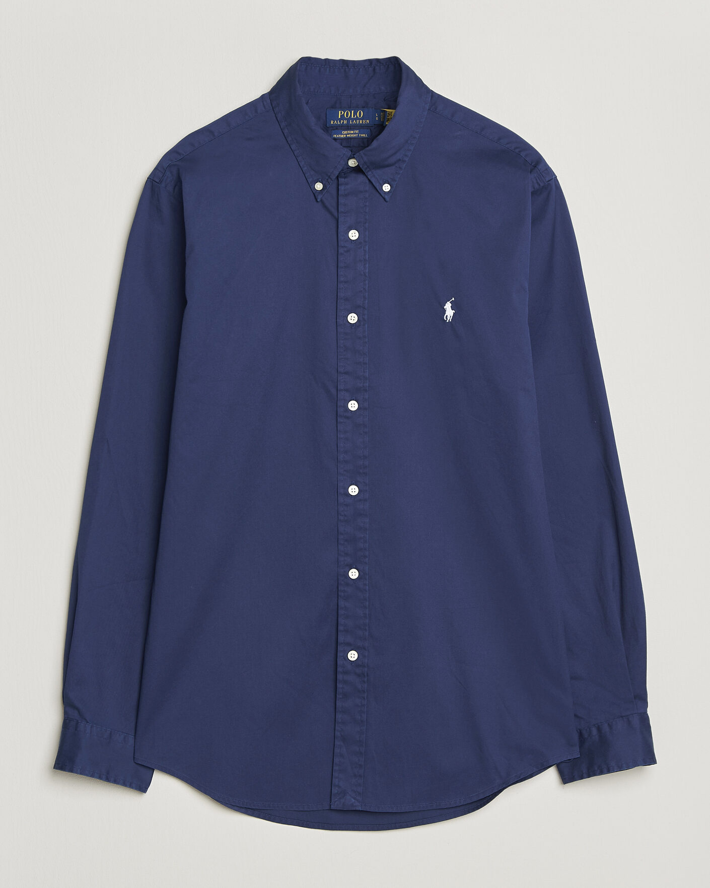 Herr | Skjortor | Polo Ralph Lauren | Custom Fit Garment Twill Shirt Newport Navy