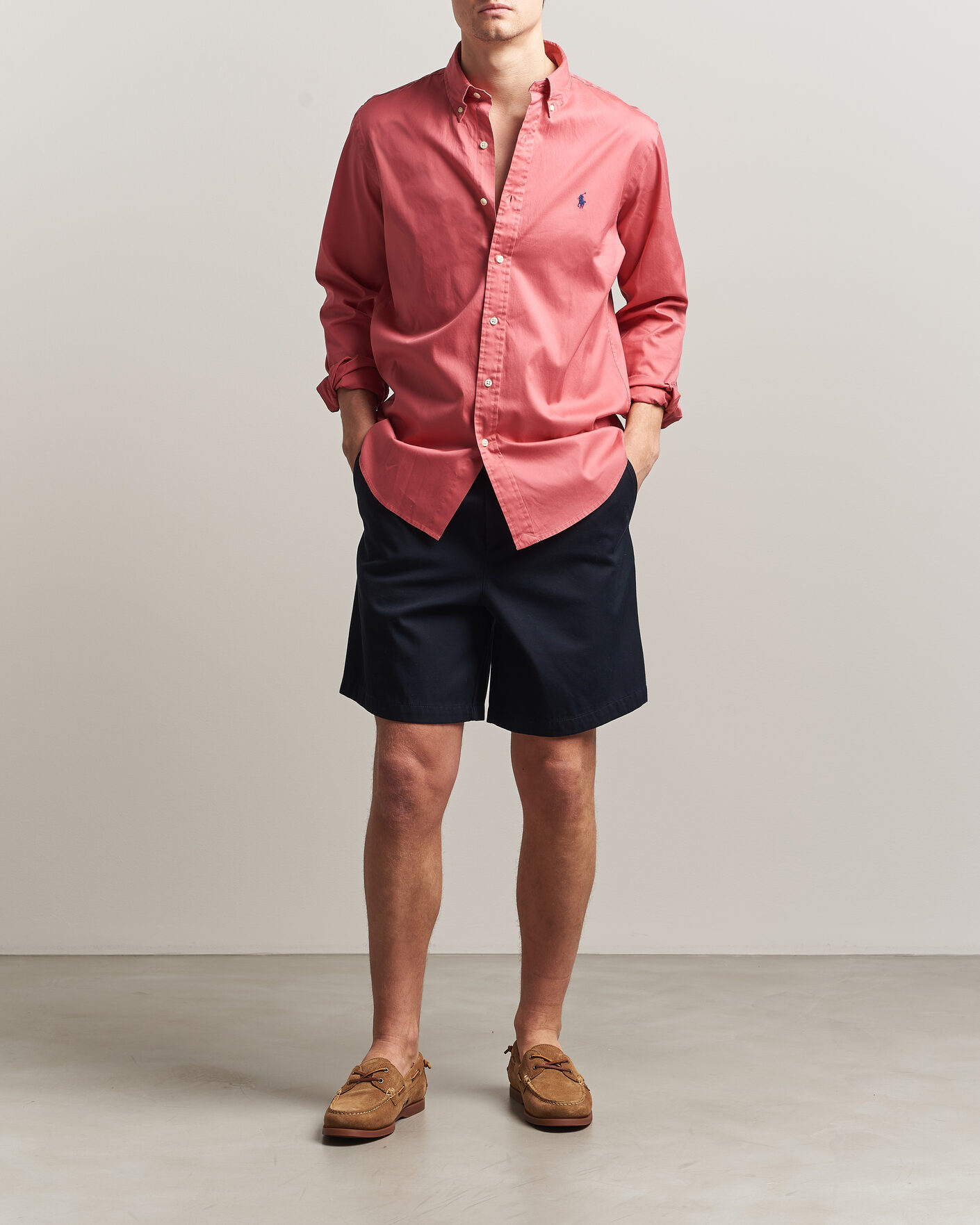 Herr | Skjortor | Polo Ralph Lauren | Custom Fit Garment Twill Shirt Adirondack Berry