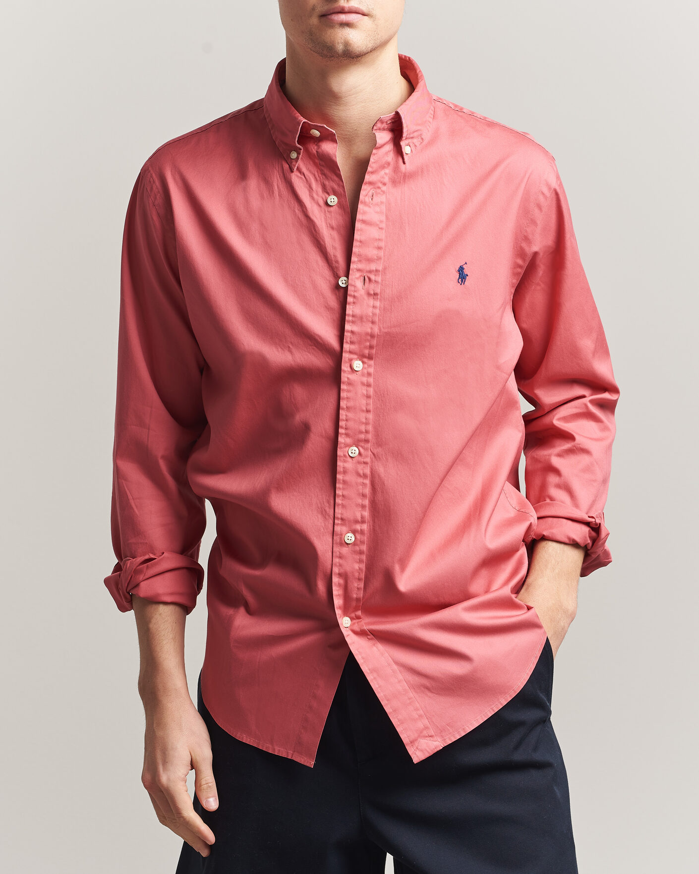 Herr | Skjortor | Polo Ralph Lauren | Custom Fit Garment Twill Shirt Adirondack Berry