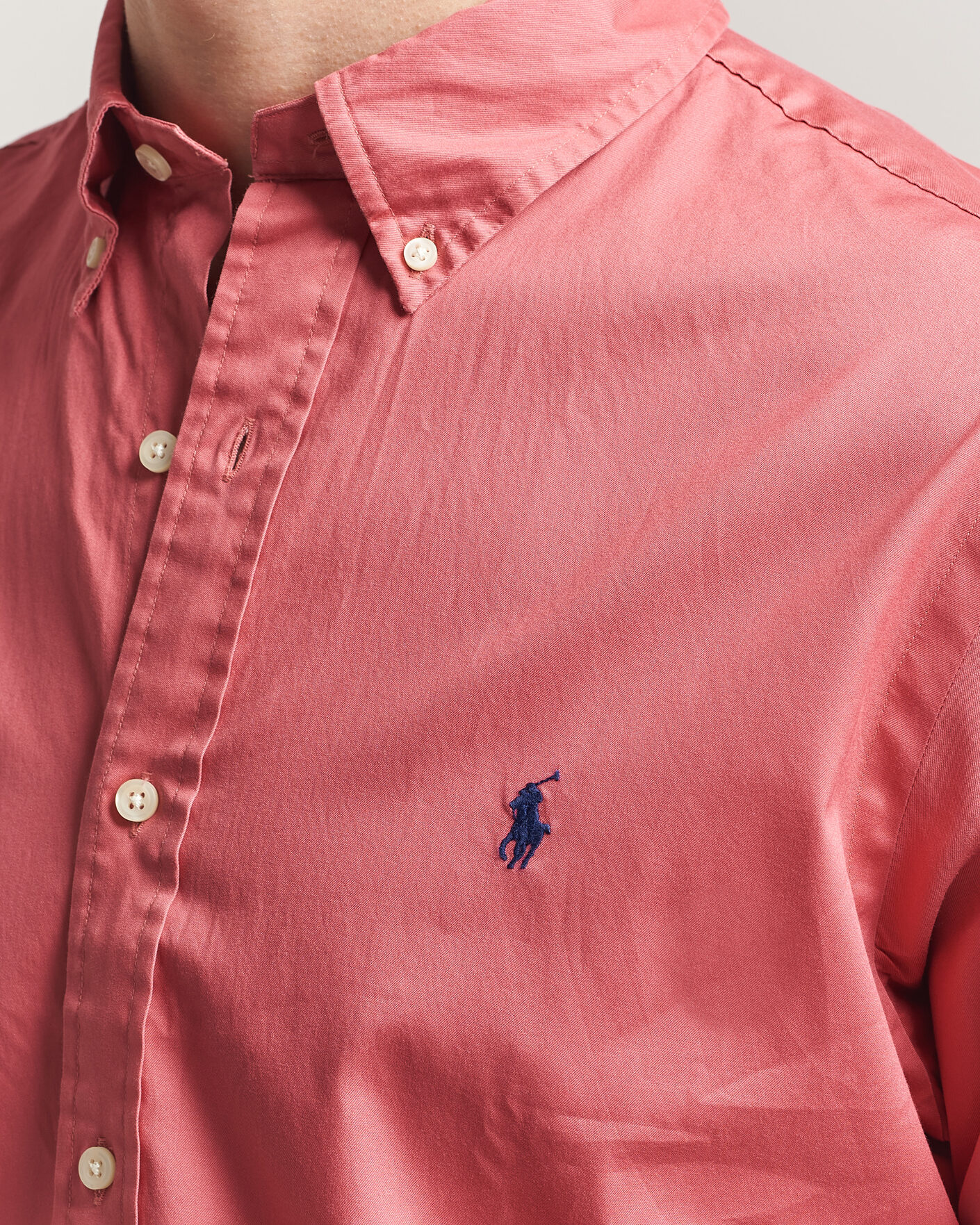 Herr | Skjortor | Polo Ralph Lauren | Custom Fit Garment Twill Shirt Adirondack Berry