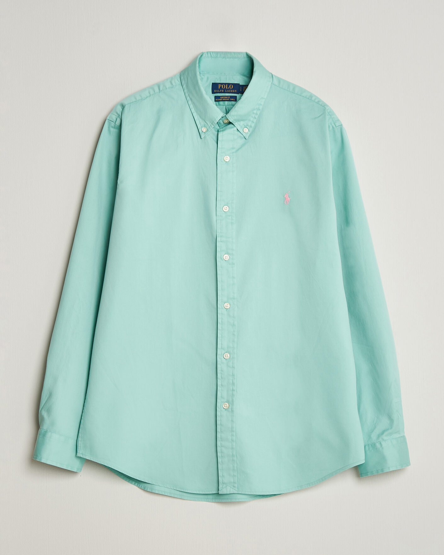 Herr | Skjortor | Polo Ralph Lauren | Custom Fit Garment Twill Shirt Celadon