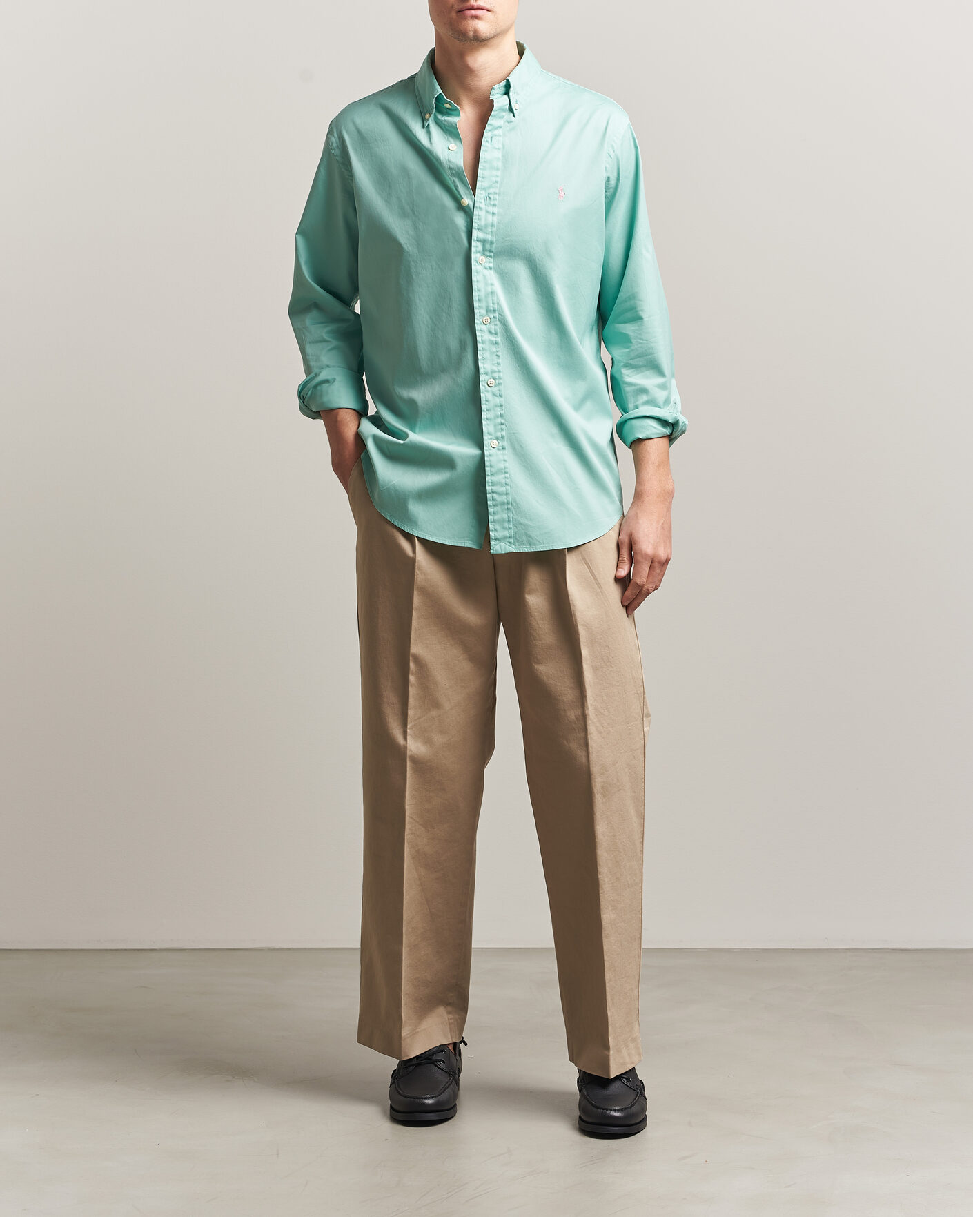 Herr | Skjortor | Polo Ralph Lauren | Custom Fit Garment Twill Shirt Celadon