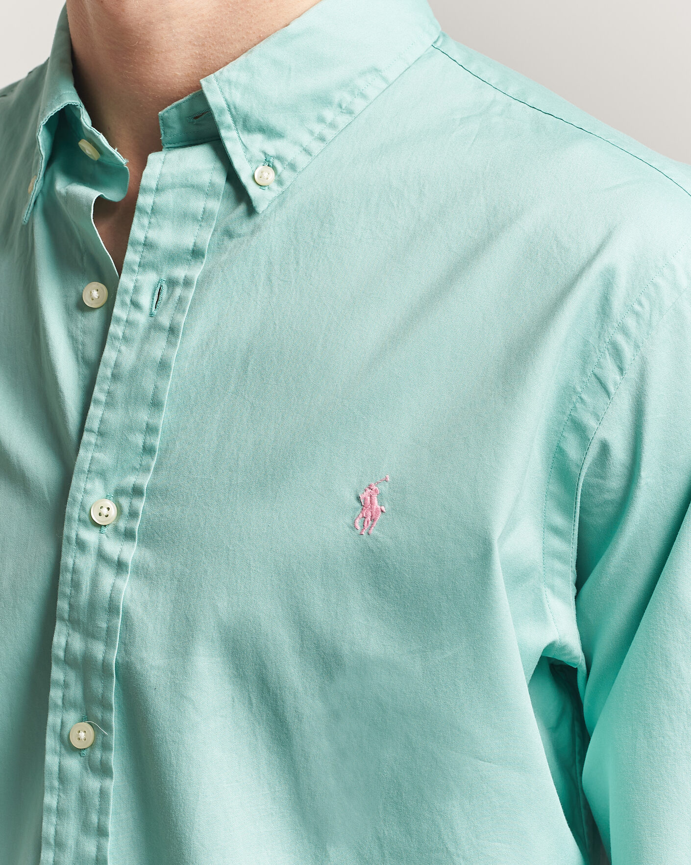 Herr | Skjortor | Polo Ralph Lauren | Custom Fit Garment Twill Shirt Celadon