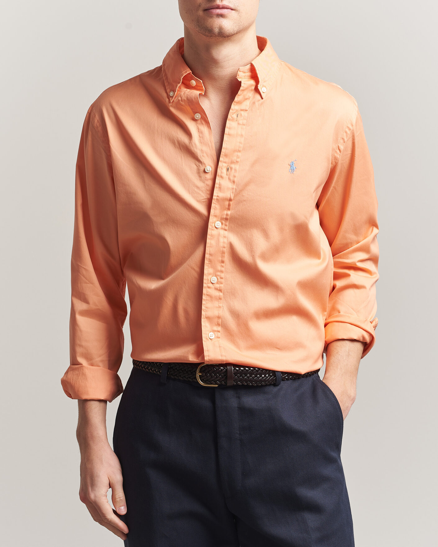 Herr | Skjortor | Polo Ralph Lauren | Custom Fit Garment Twill Shirt Poppy