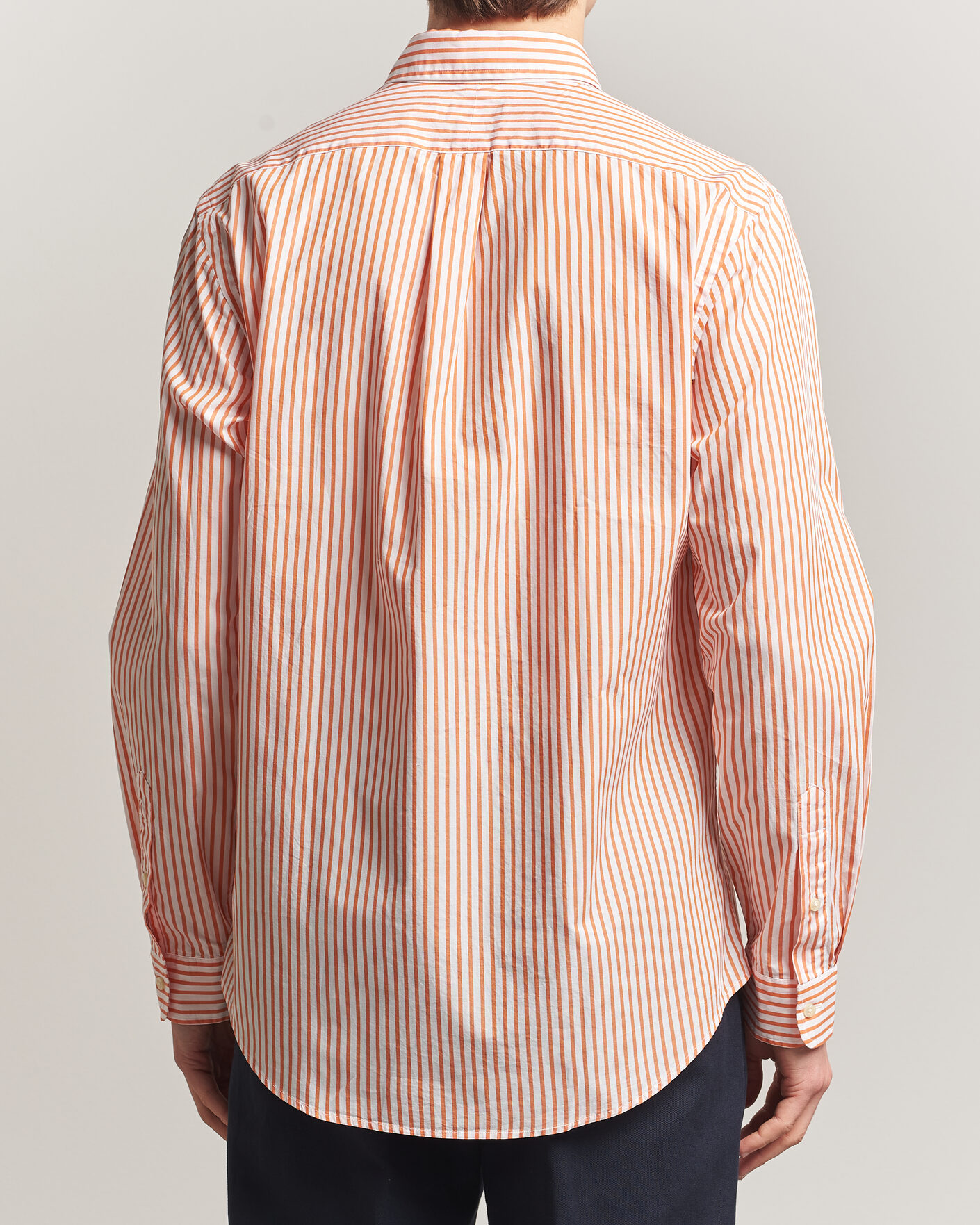 Herr | Skjortor | Polo Ralph Lauren | Custom Fit Poplin Striped Shirt Kona Orange