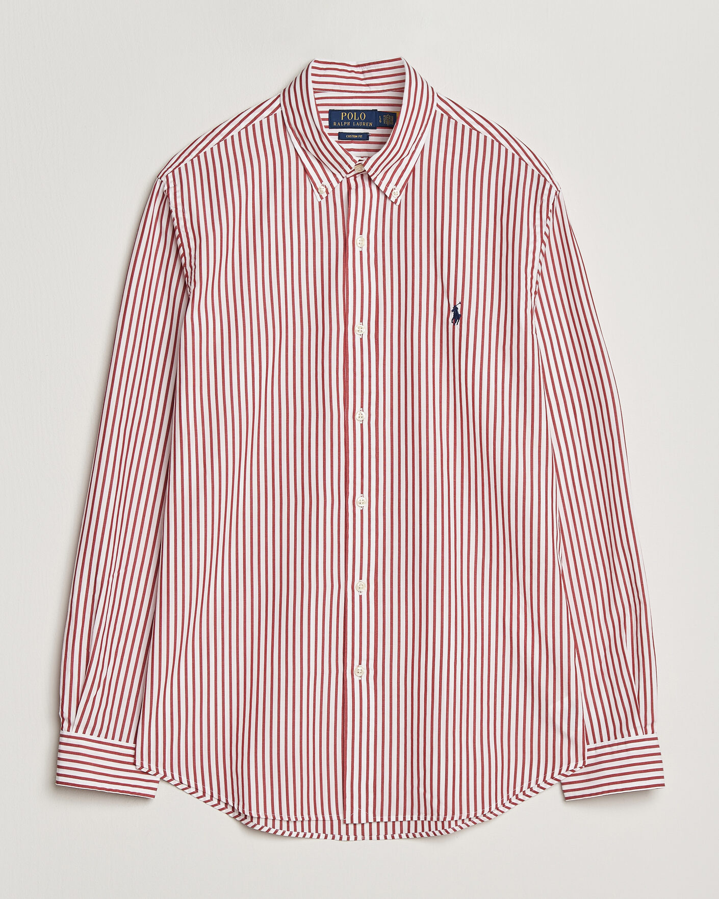 Herr | Skjortor | Polo Ralph Lauren | Custom Fit Poplin Striped Shirt Bristol Red