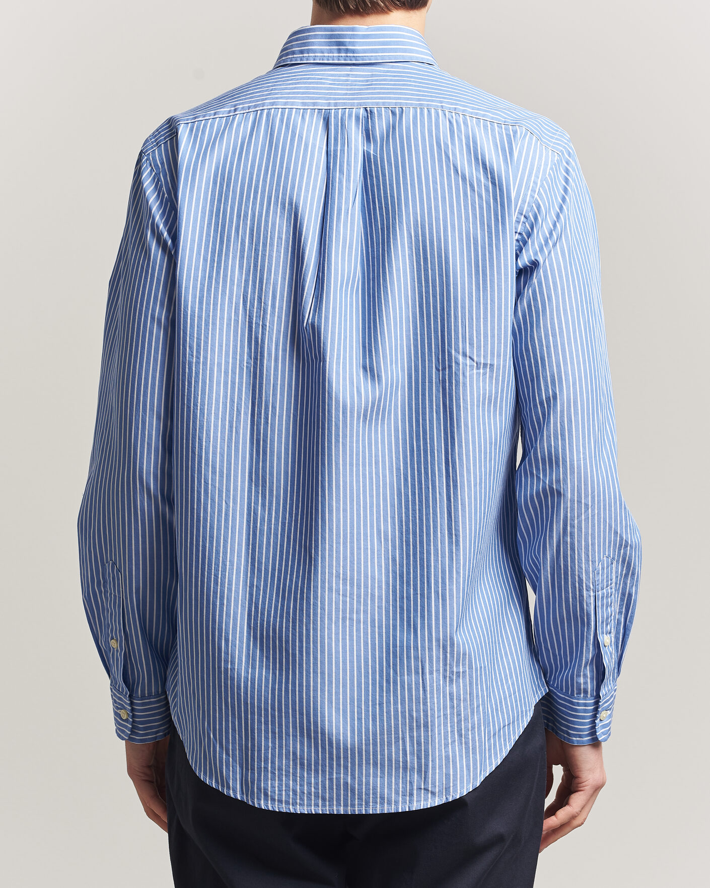 Herr | Skjortor | Polo Ralph Lauren | Custom Fit Poplin Striped Shirt Medium Blue