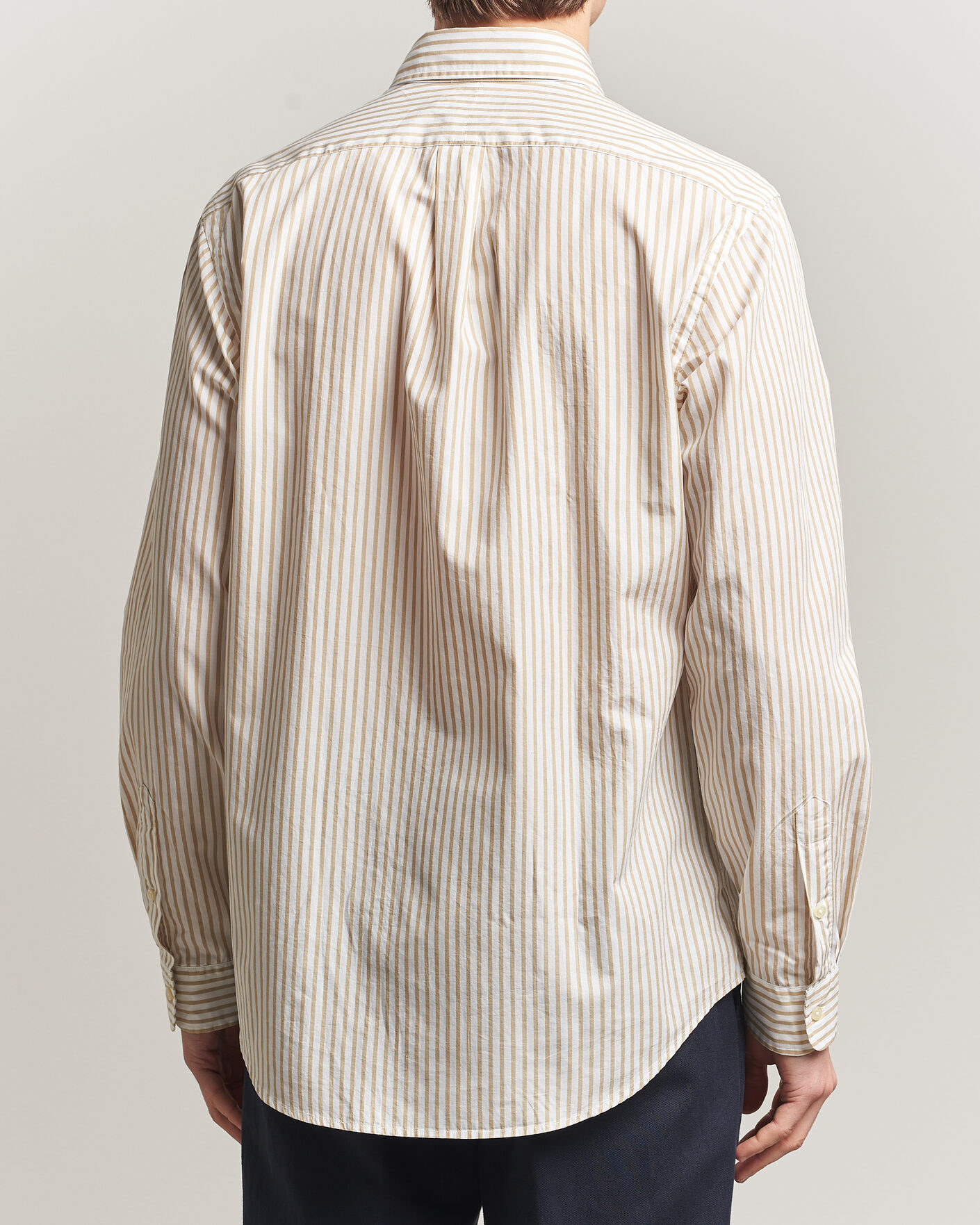 Herr | Skjortor | Polo Ralph Lauren | Custom Fit Poplin Striped Shirt Coastal Beige