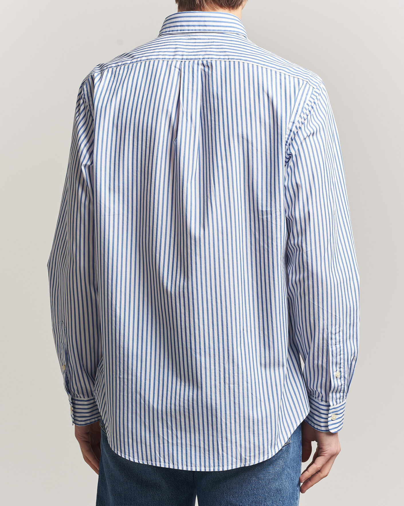 Herr | Skjortor | Polo Ralph Lauren | Custom Fit Poplin Striped Shirt Blue