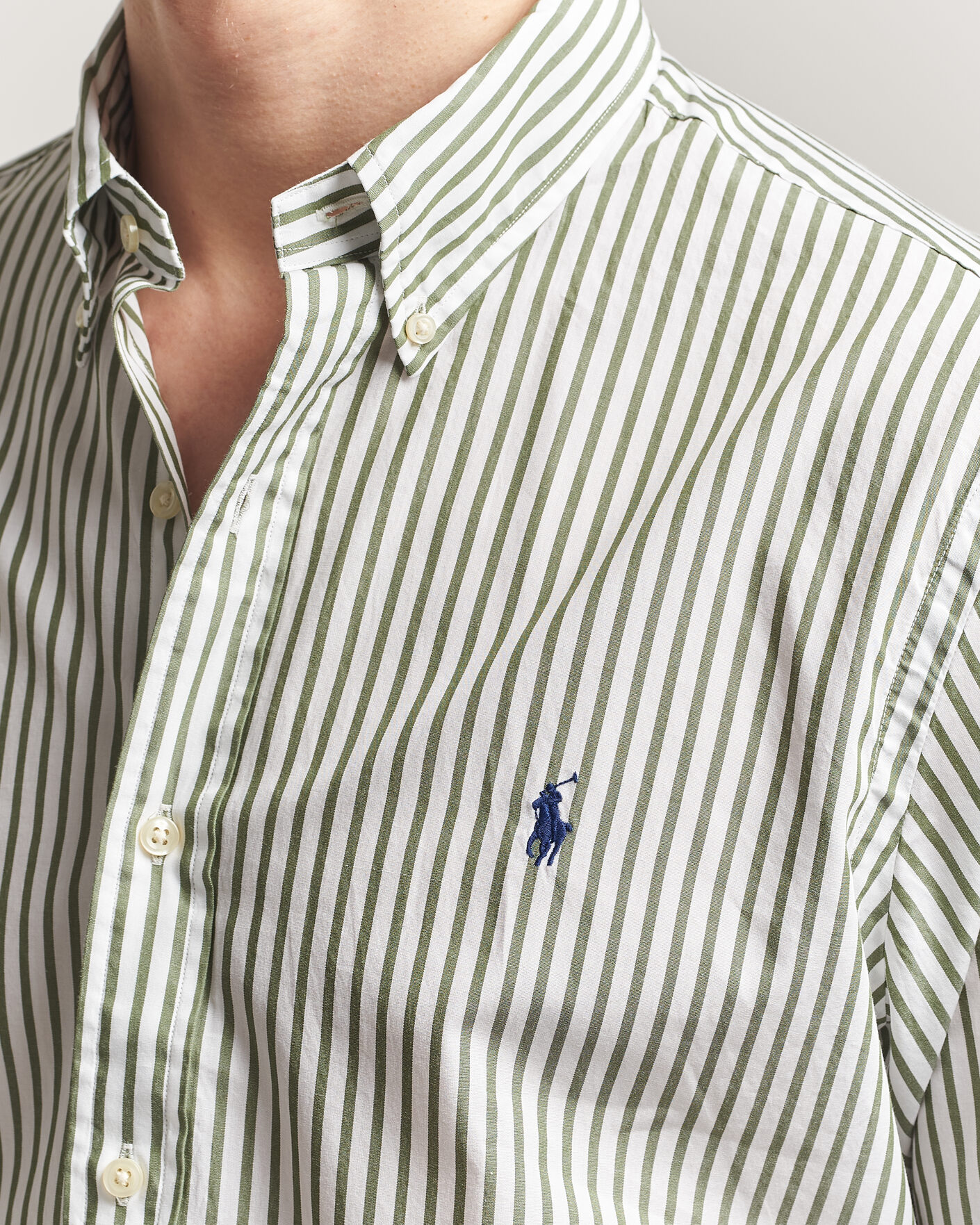 Herr | Skjortor | Polo Ralph Lauren | Custom Fit Poplin Striped Shirt Garden Trail